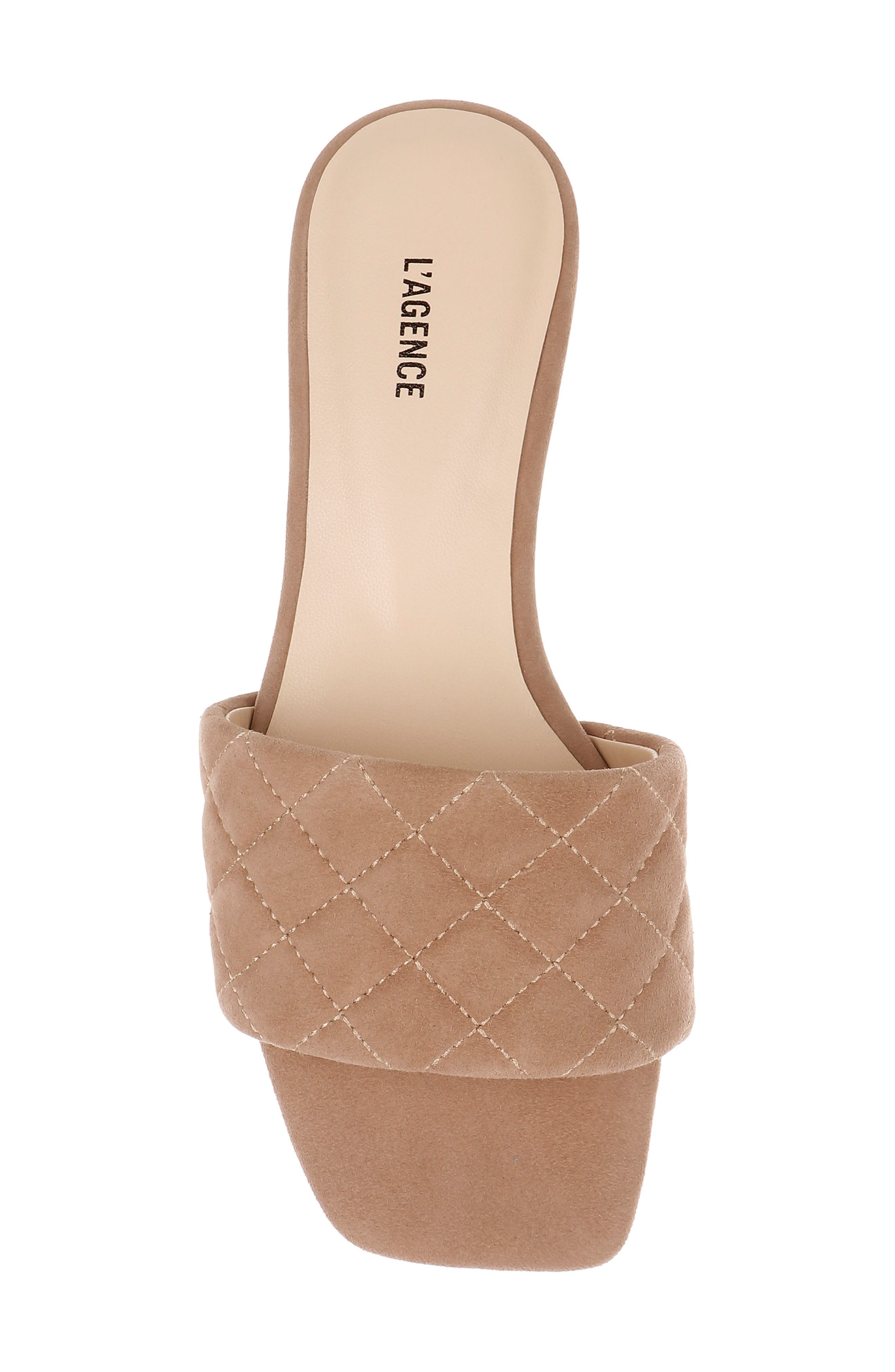 L'AGENCE Aloise Slide Sandal in Cappuccino Suede at Nordstrom - 5