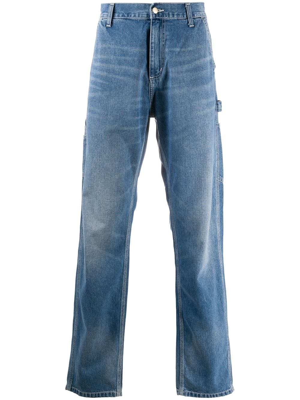 high-waisted straight-leg jeans - 1