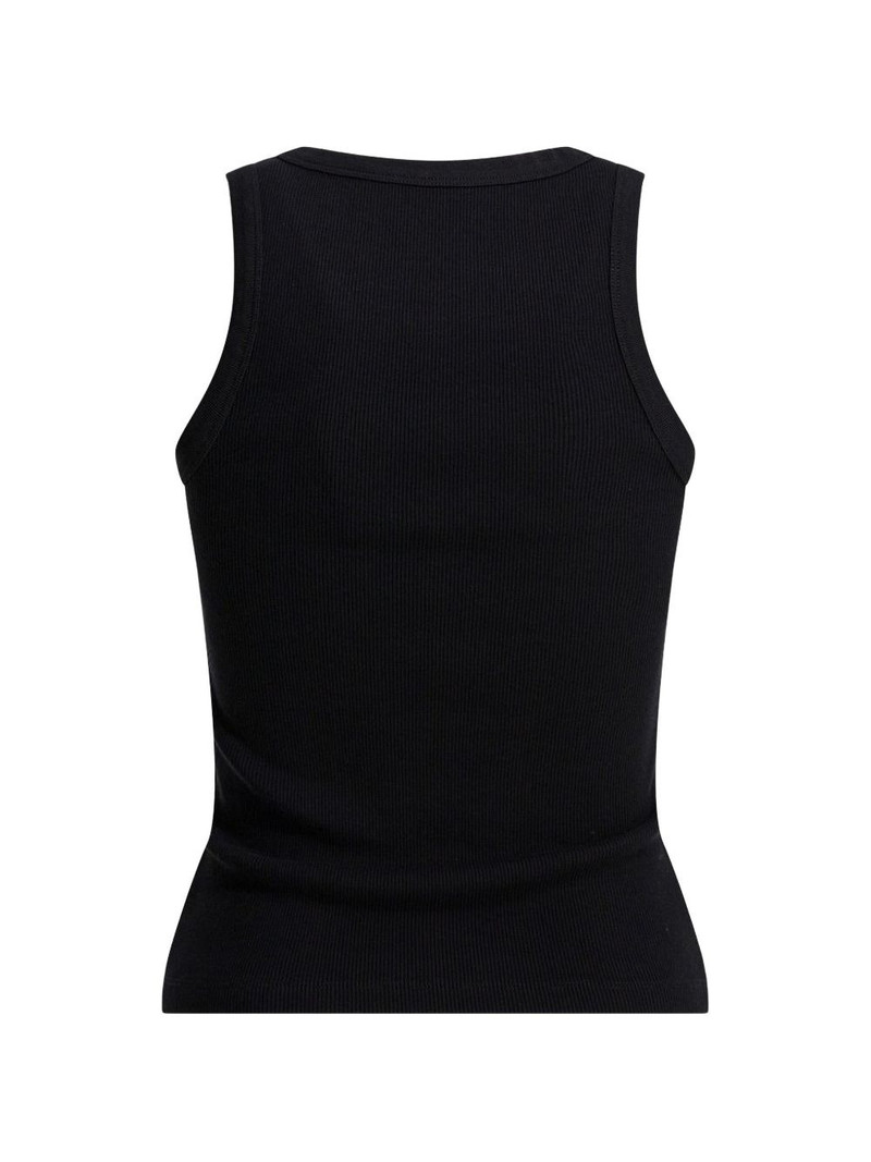 Givenchy slim-fit logo-detail ribbed cotton top outlook
