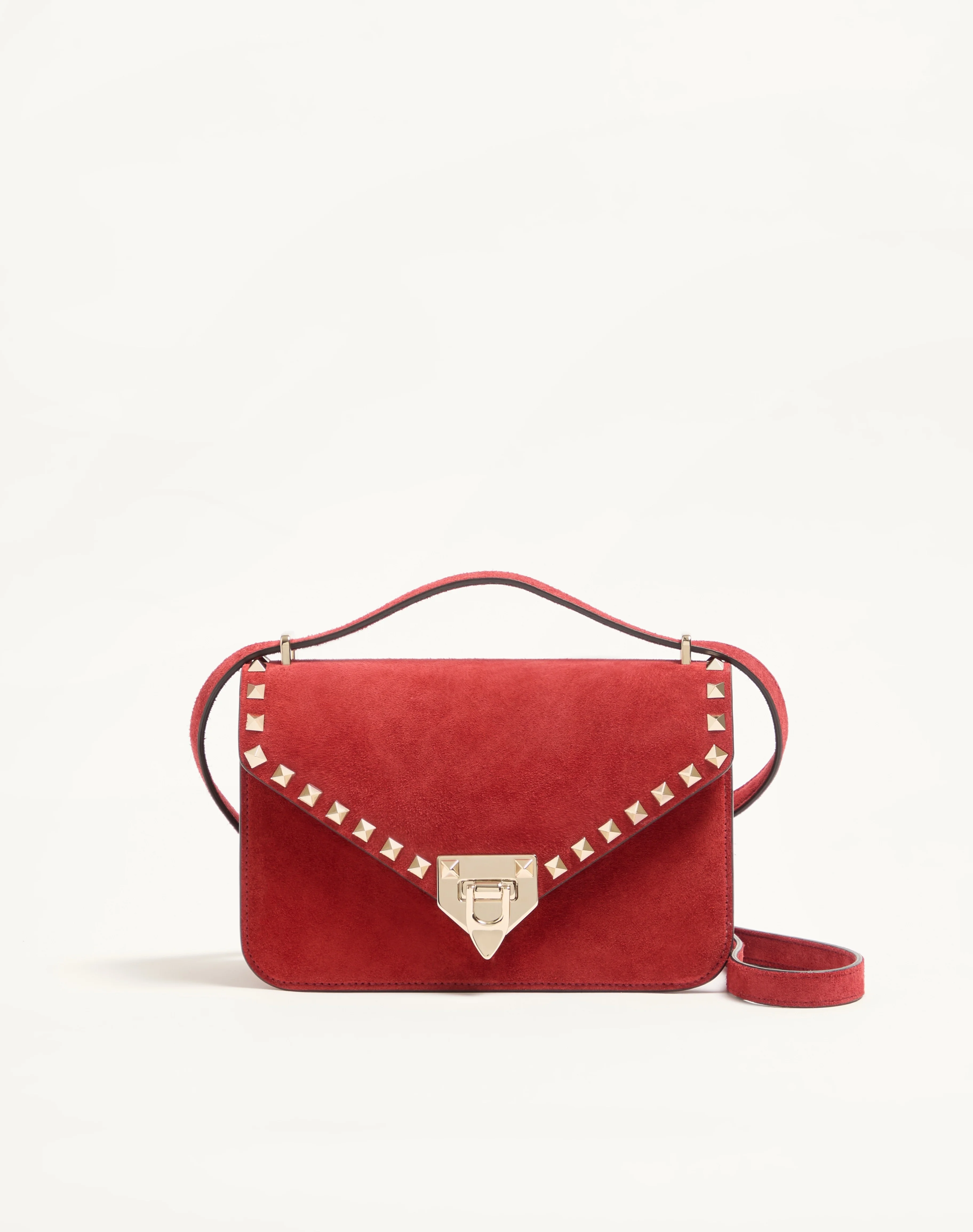 VALENTINO GARAVANI ROCKSTUD SMALL SUEDE CROSSBODY BAG - 1