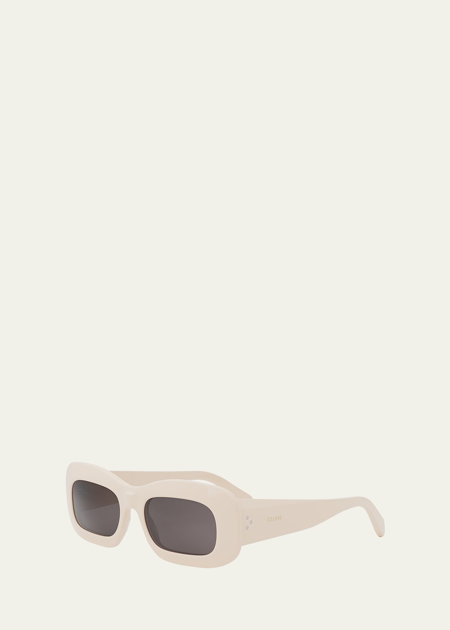 Bold 3 Dots Acetate Rectangle Sunglasses - 2