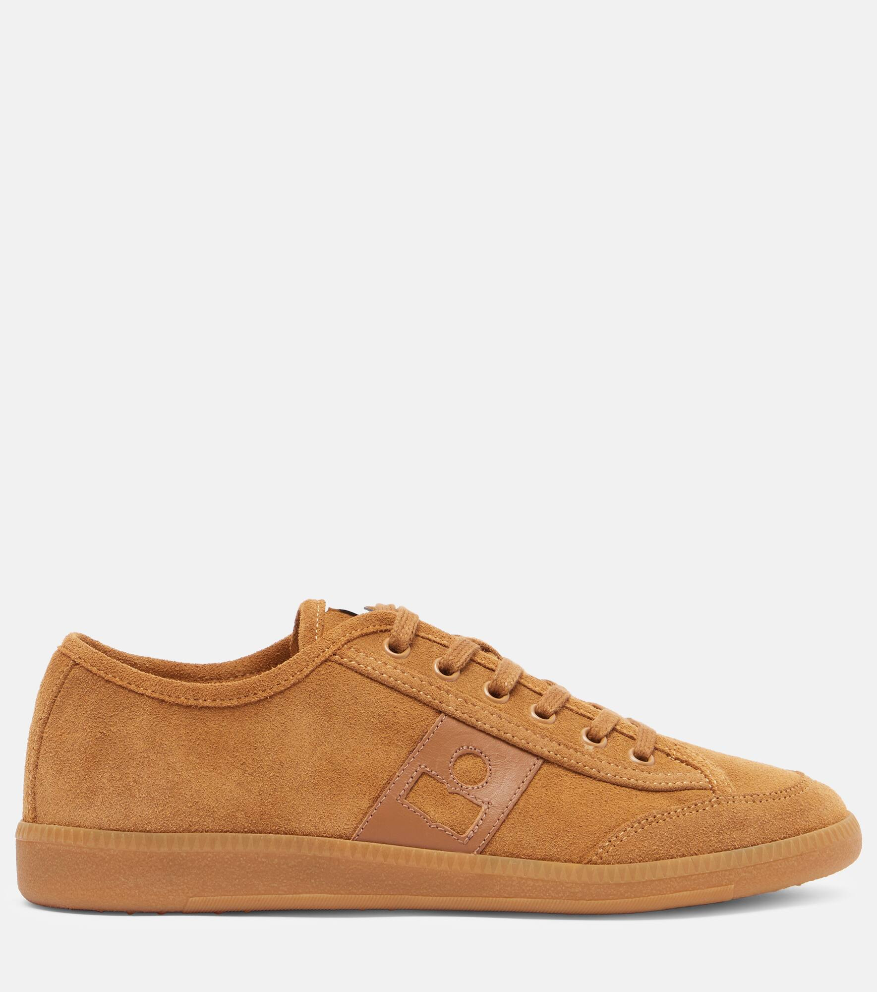 Klyce leather-trimmed suede sneakers - 4