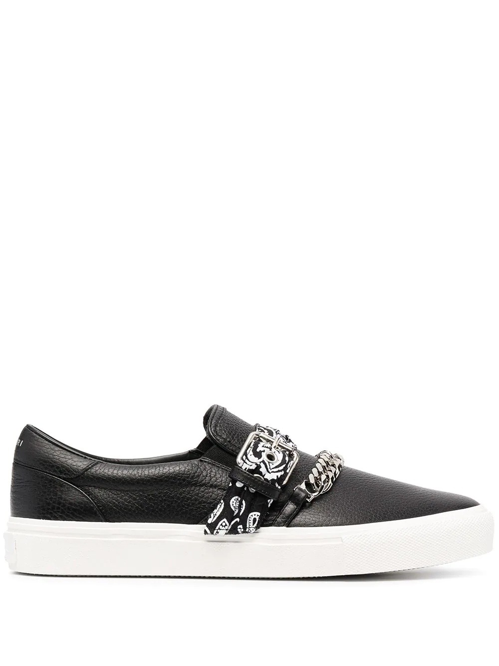 bandana-strap chain-detail sneakers - 1