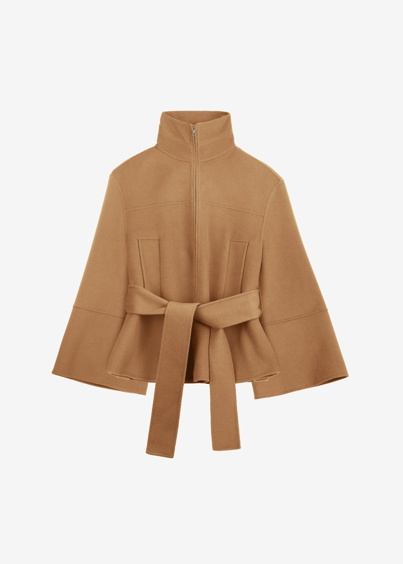 Imphal Belted Wool Jacket - Camel 1