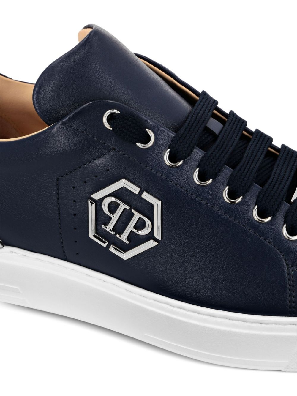 logo-plaque sneakers - 4