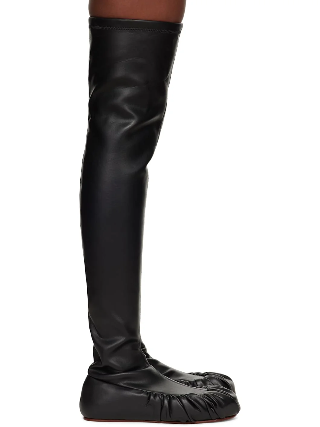 Black Overknee Ballerina Tall Boots - 1