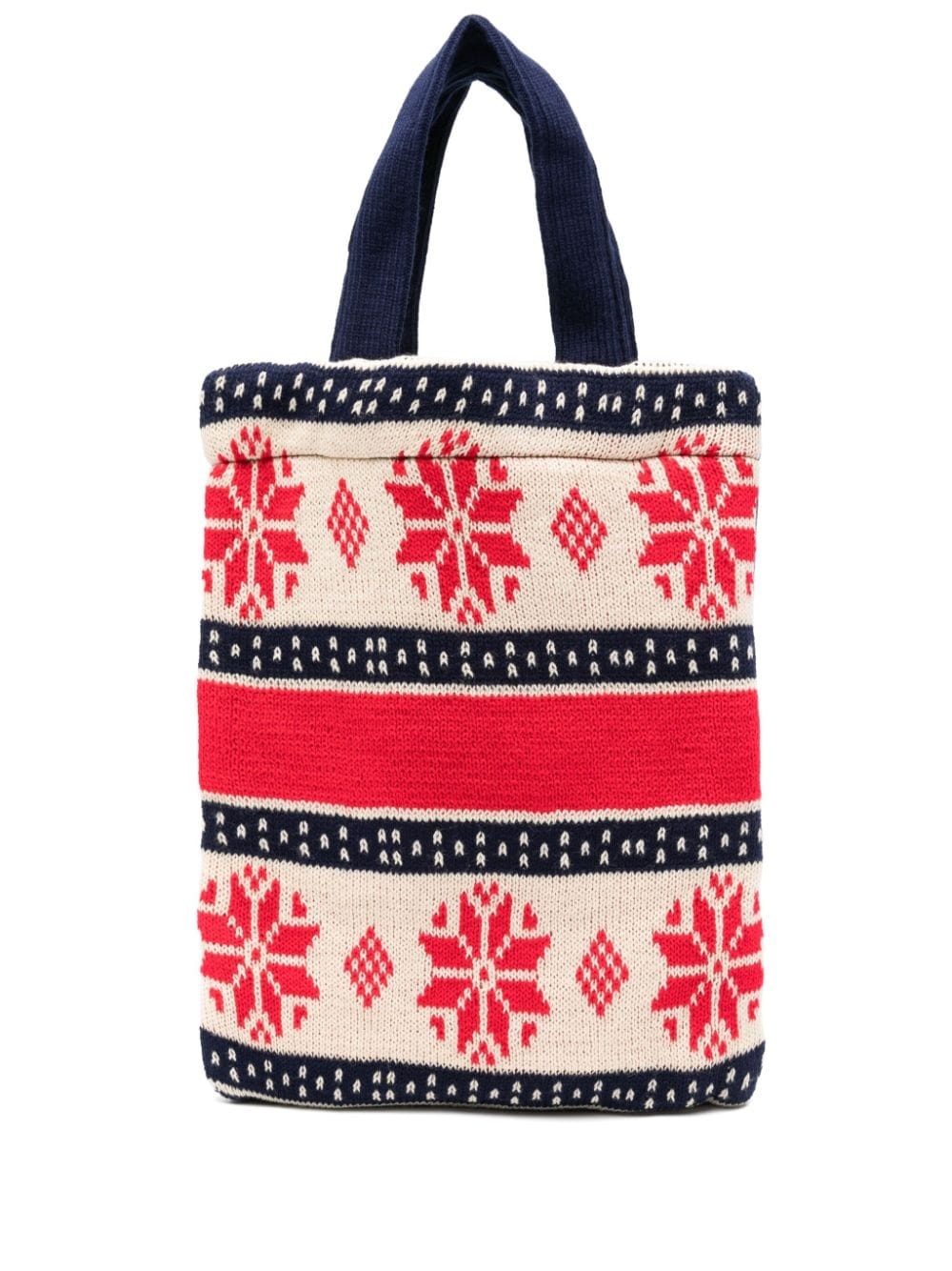 knitted tote bag - 1