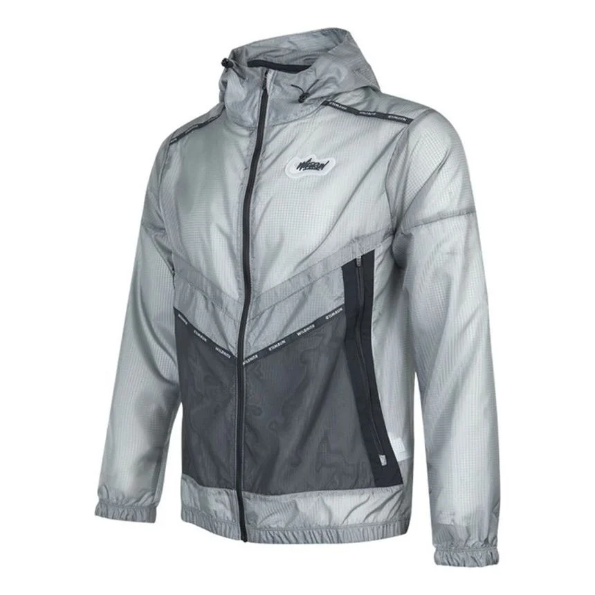 Nike Repel Wild Run Windrunner Casual Printing Running Sports Woven Jacket Gray DD5392-084 - 1