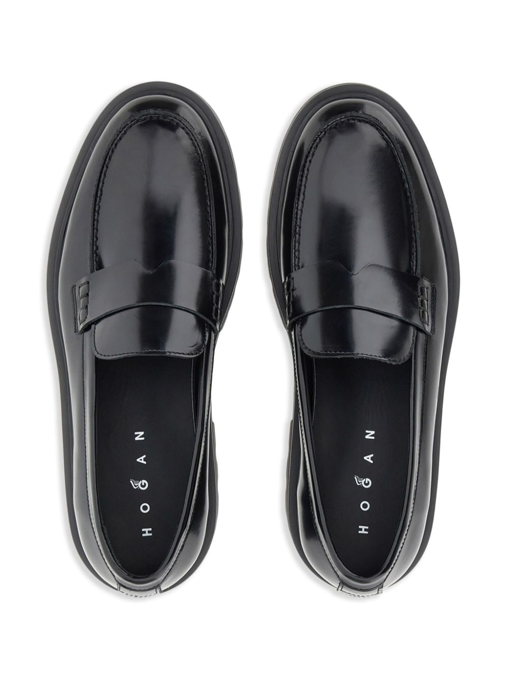 slip-on leather loafers - 5