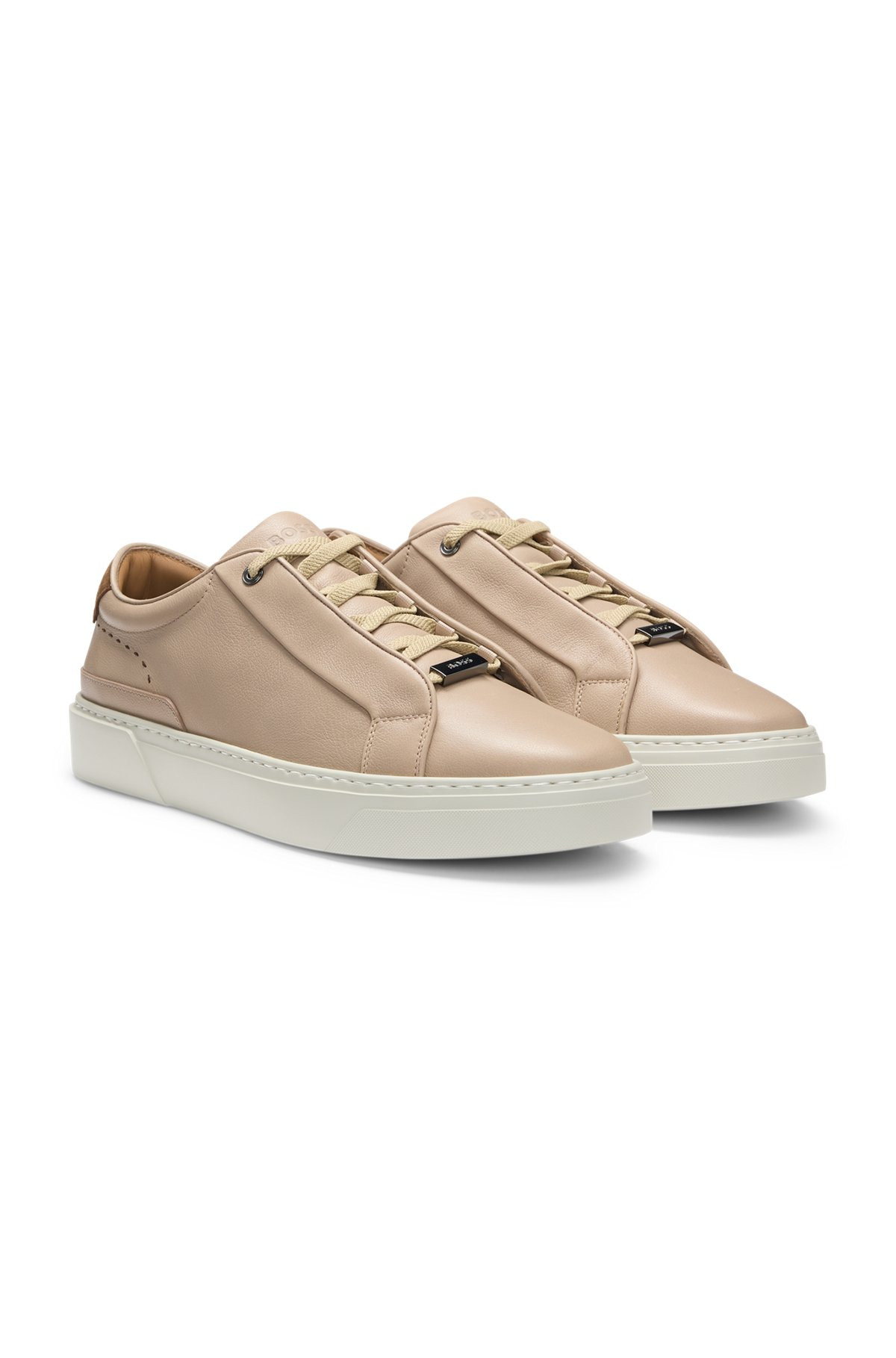 GARY LEATHER TRAINERS WITH SUEDE BACKTAB - 2
