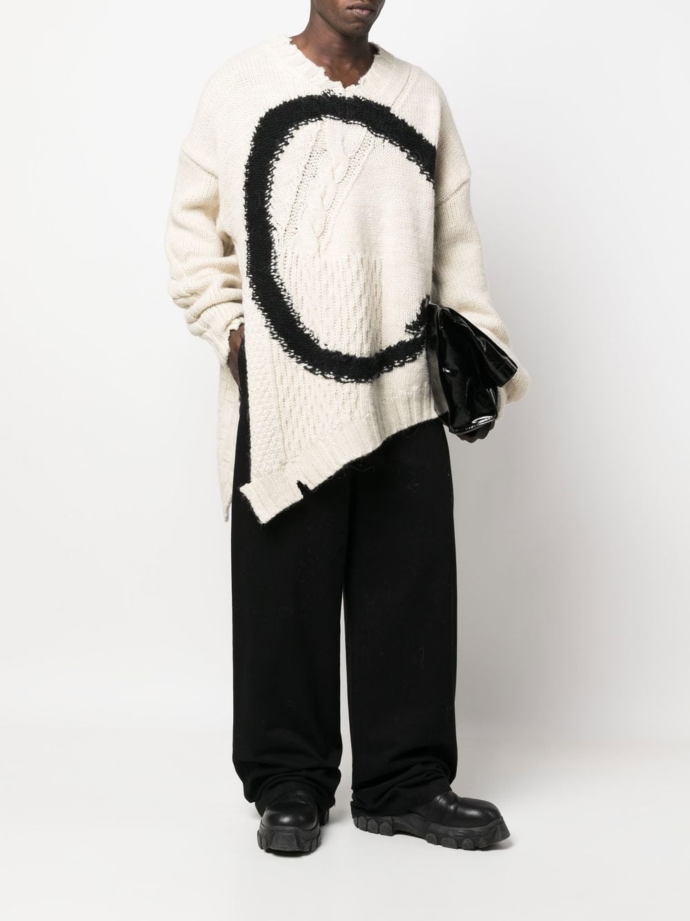 intarsia circle cable-knit jumper - 2