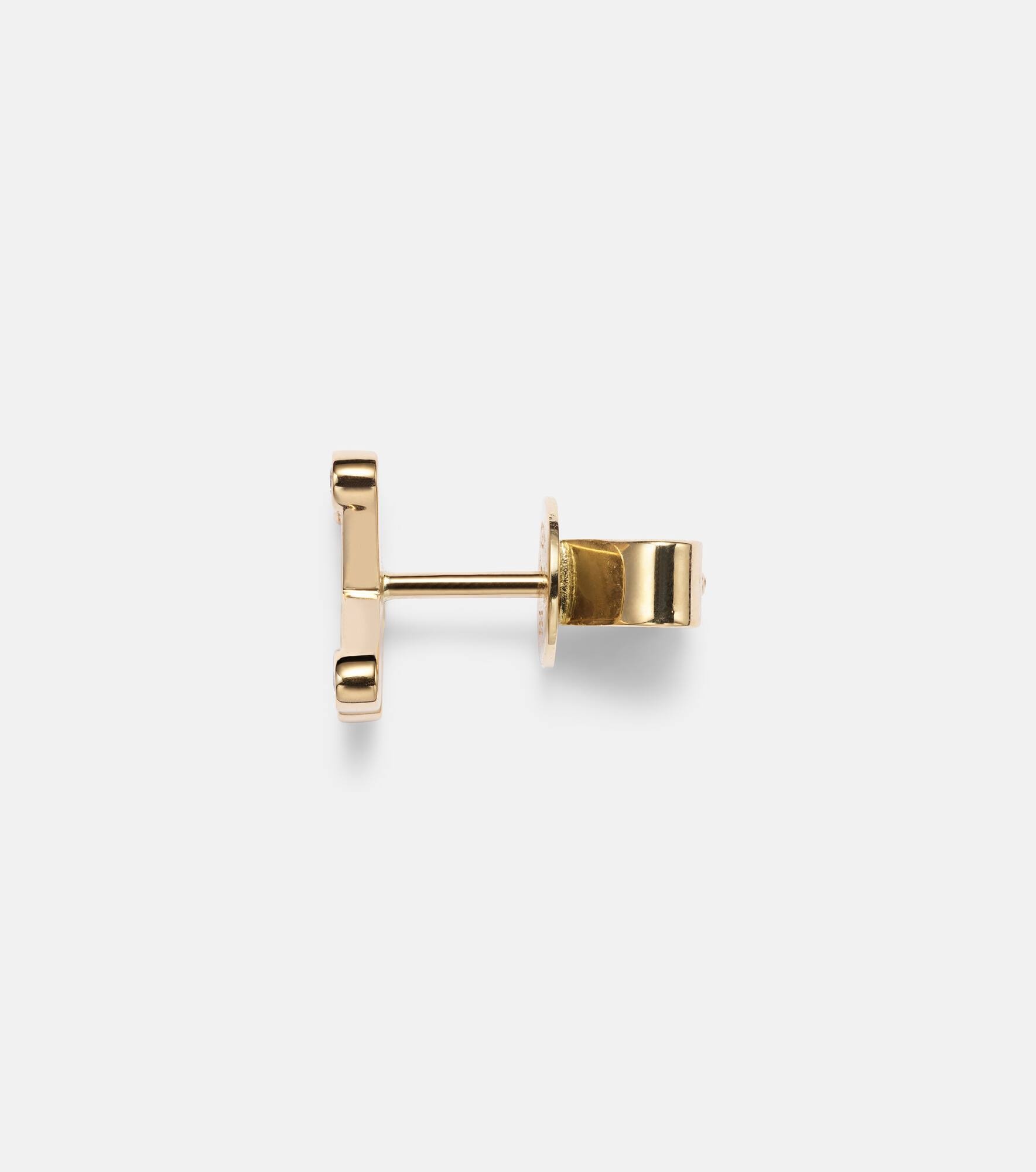 Petite K 18kt gold single earring with diamonds - 4