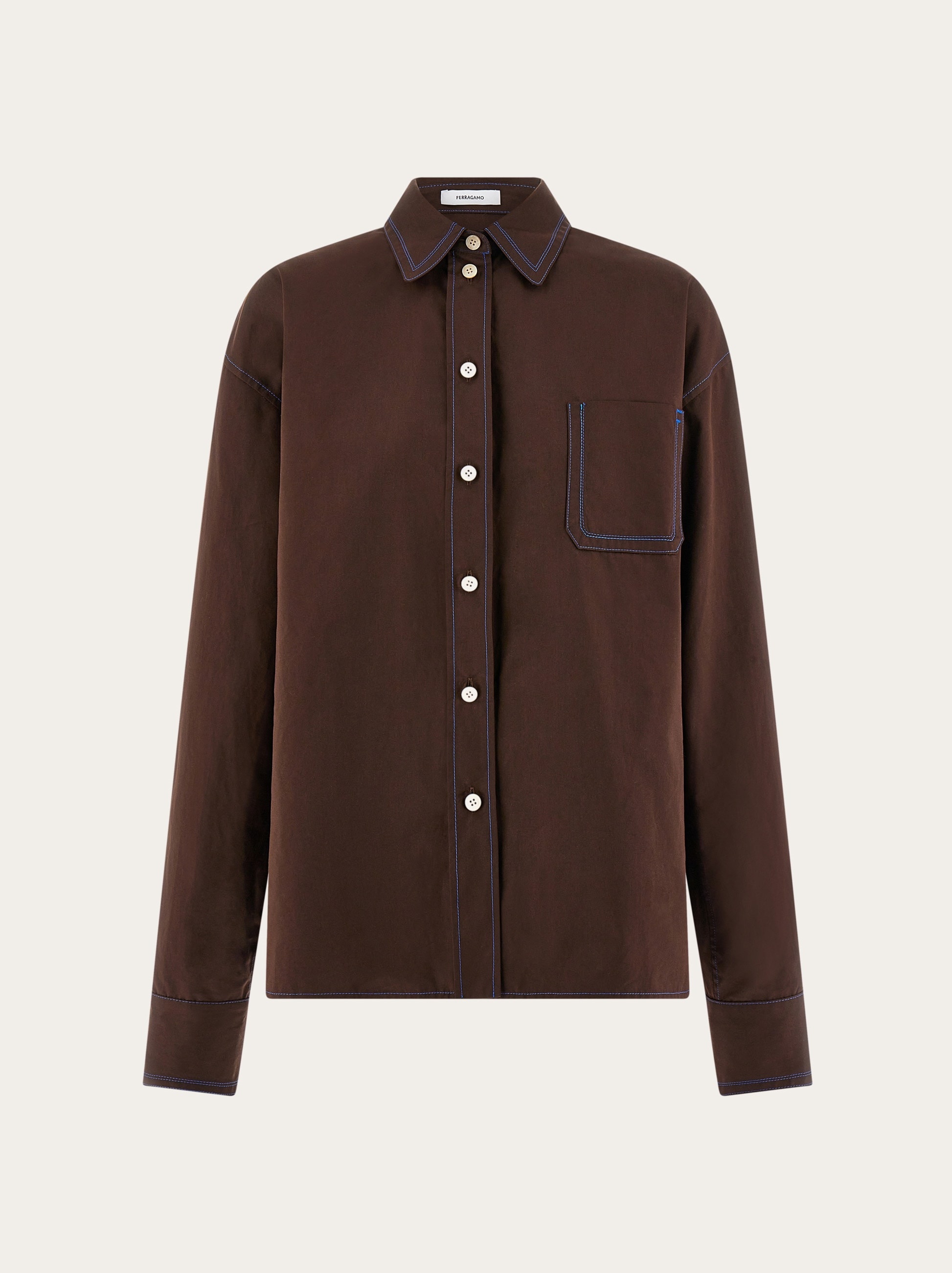 Shirt with contrasting seams - 1