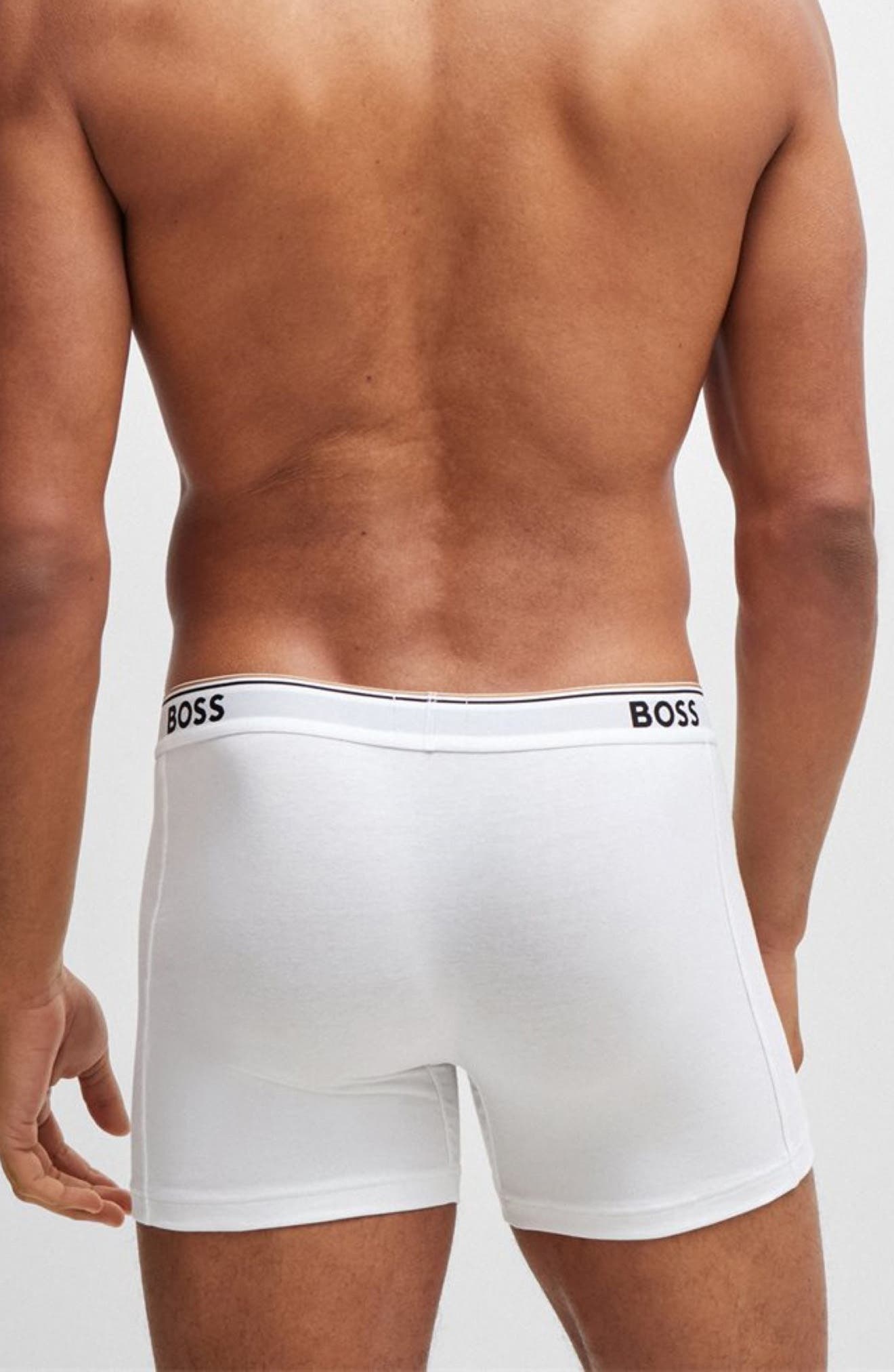 BOSS 3-Pack Power Stretch Cotton Boxer Briefs in White at Nordstrom - 2