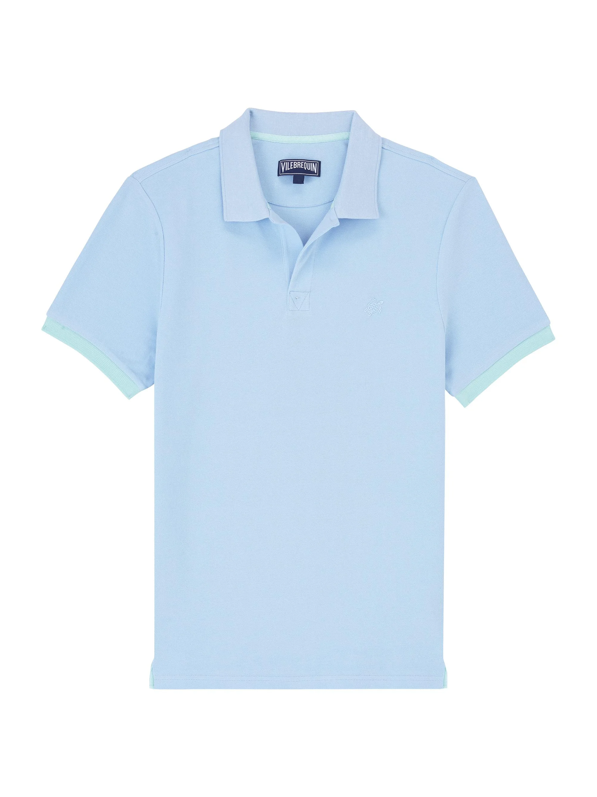 Men's Cotton Polo Shirt - Light Blue - 1