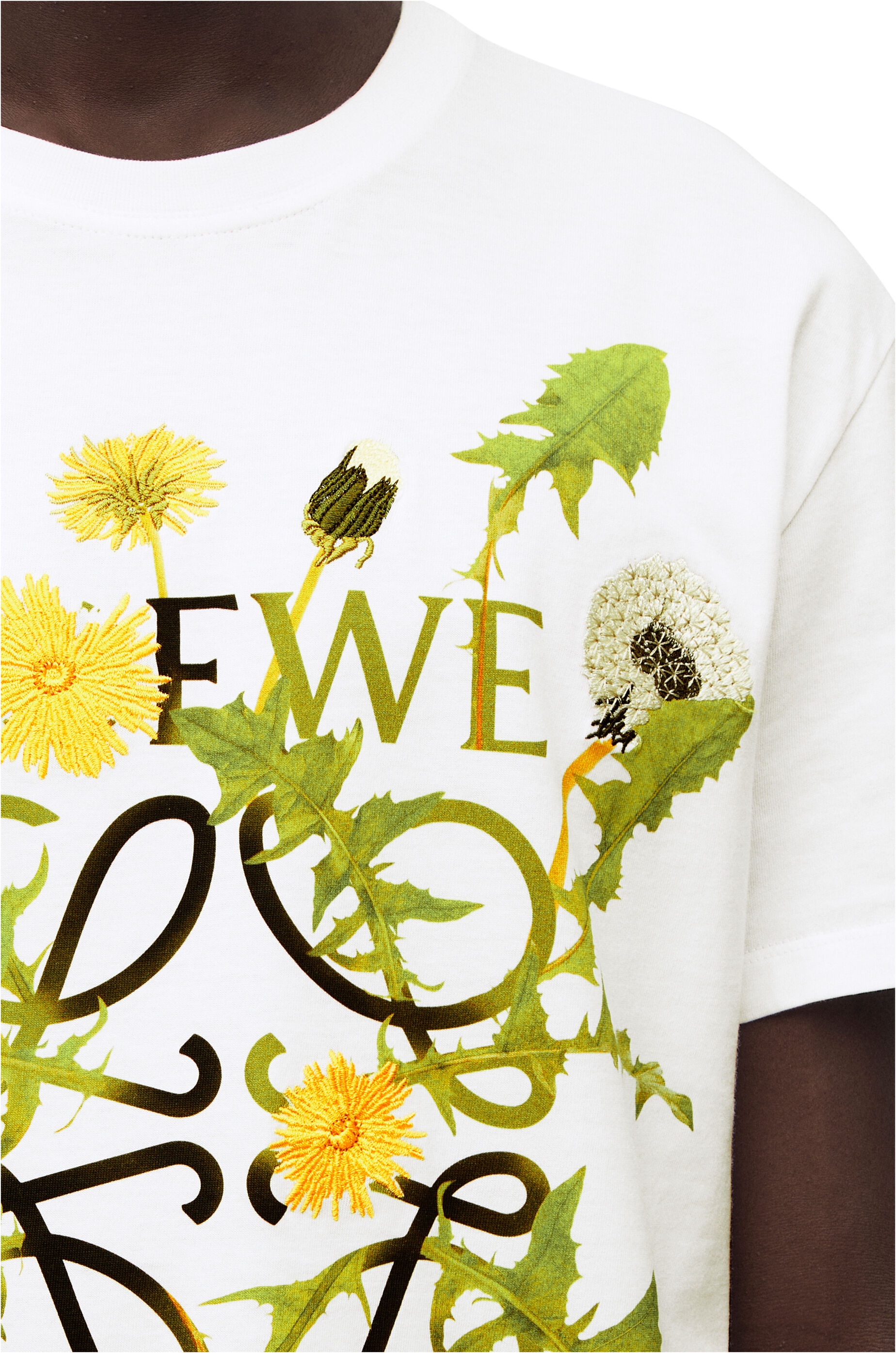 Loewe Anagram flowers T-shirt in cotton | REVERSIBLE