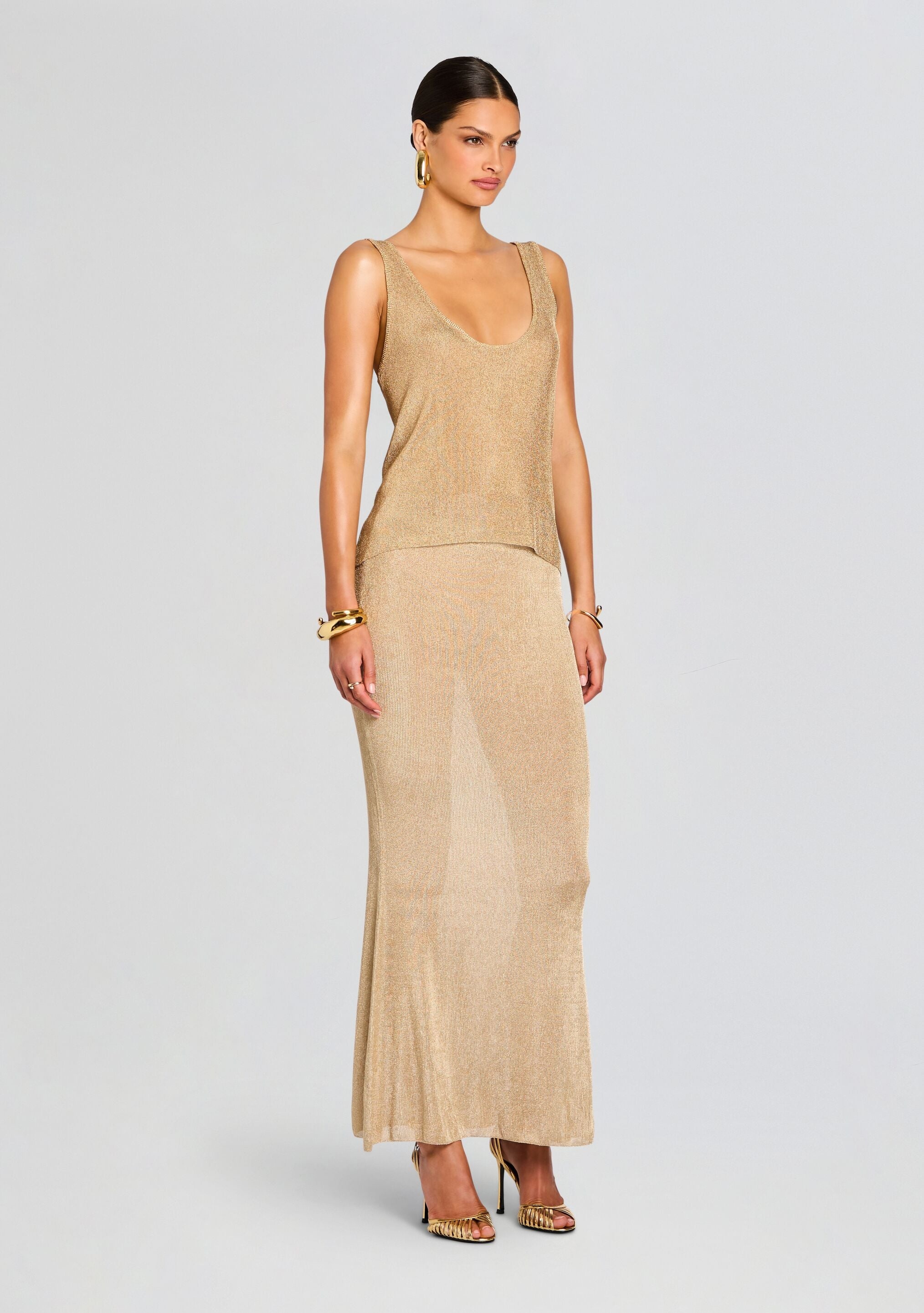 HERO METALLIC KNIT TANK - 4