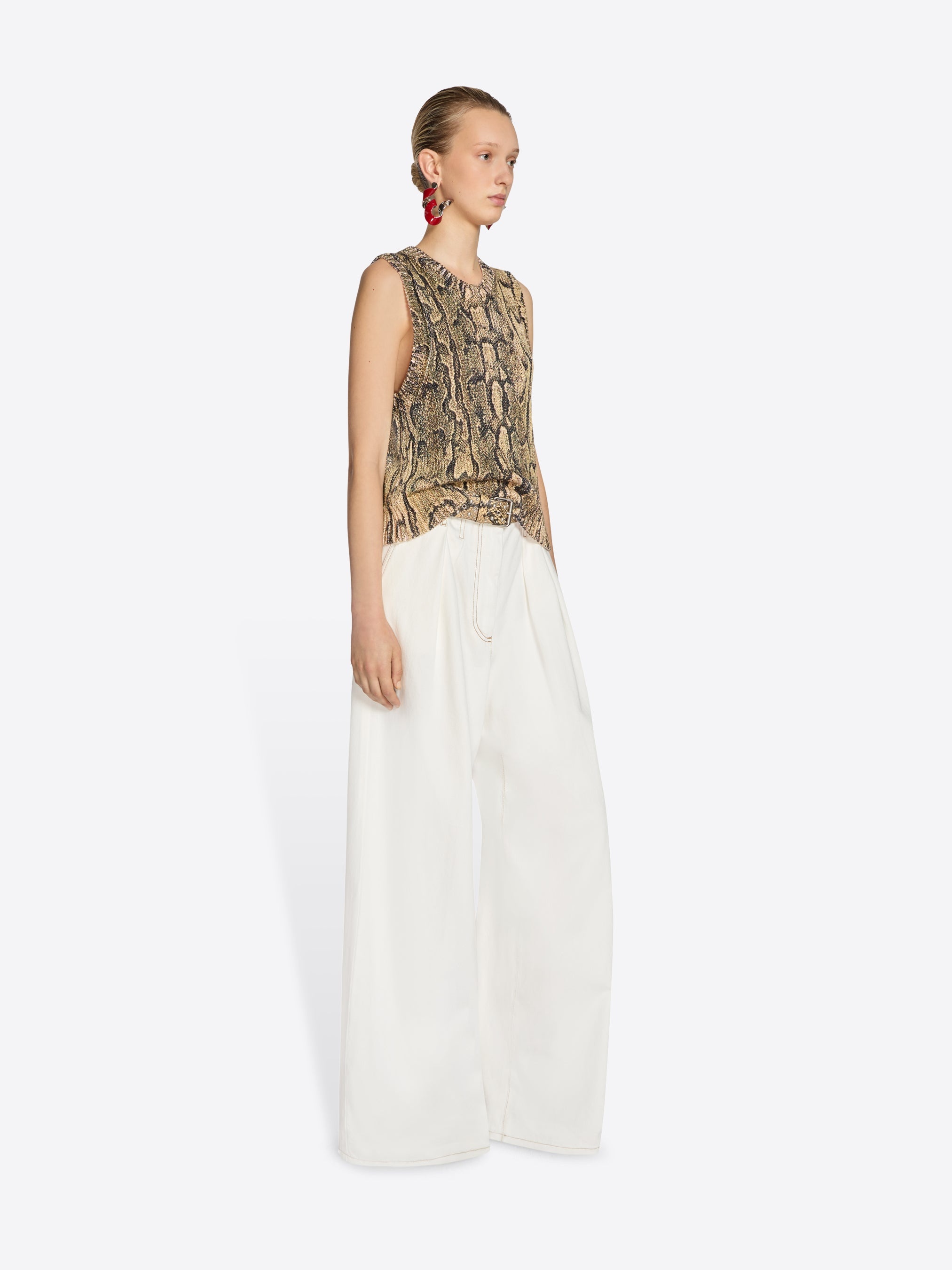 WIDE PLEATED JEANS - 3