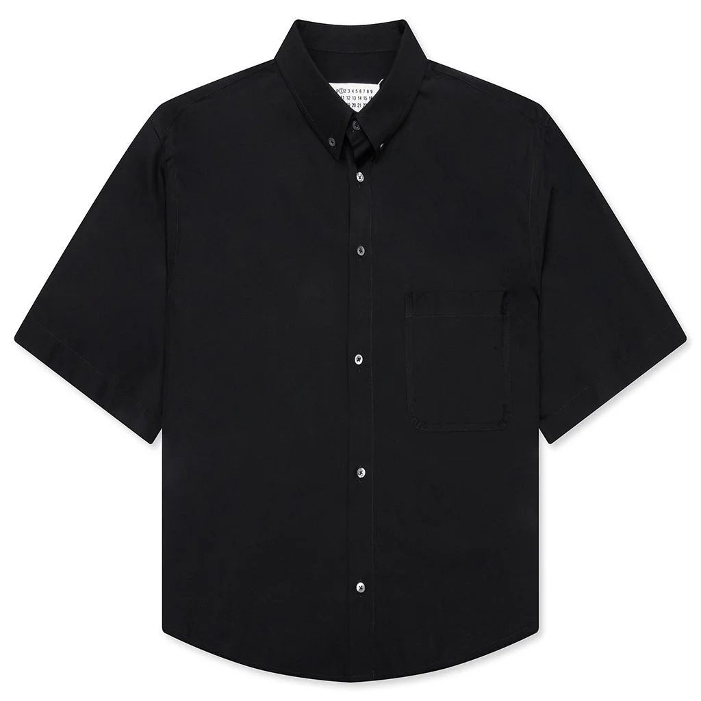 SHORT-SLEEVED SHIRT - BLACK - 1