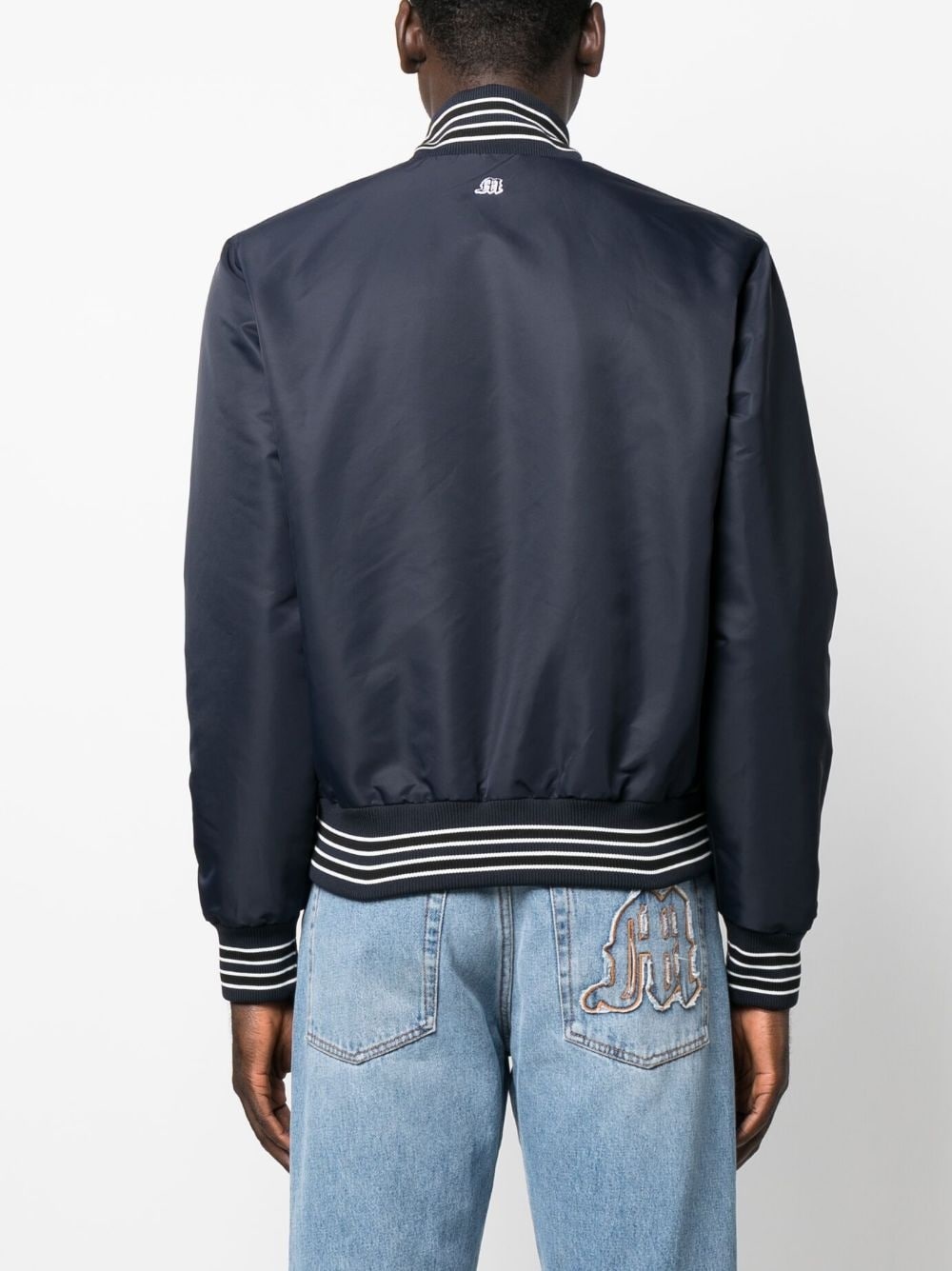 logo-patch bomber jacket - 4