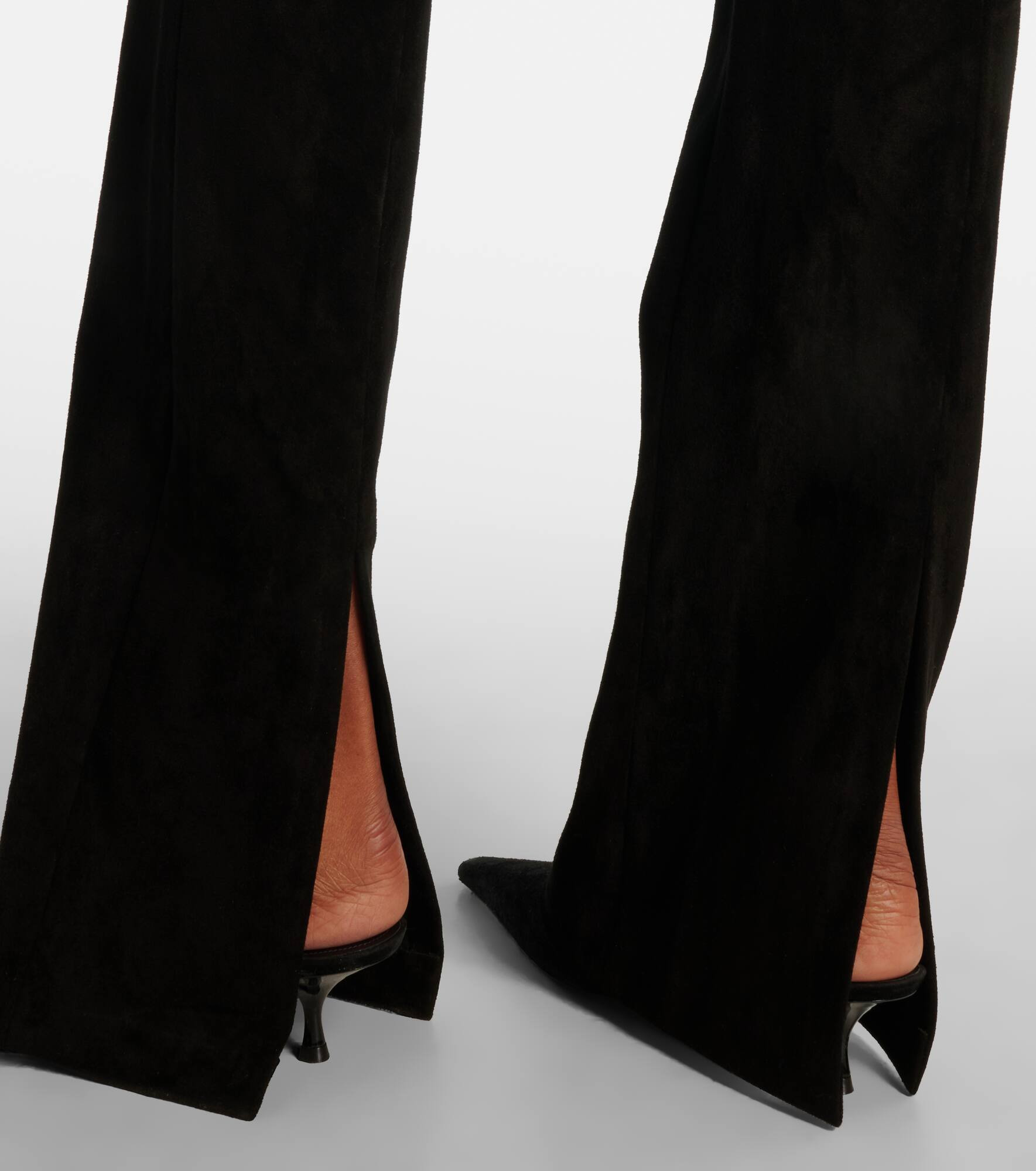 Kam 24 suede flared pants - 5