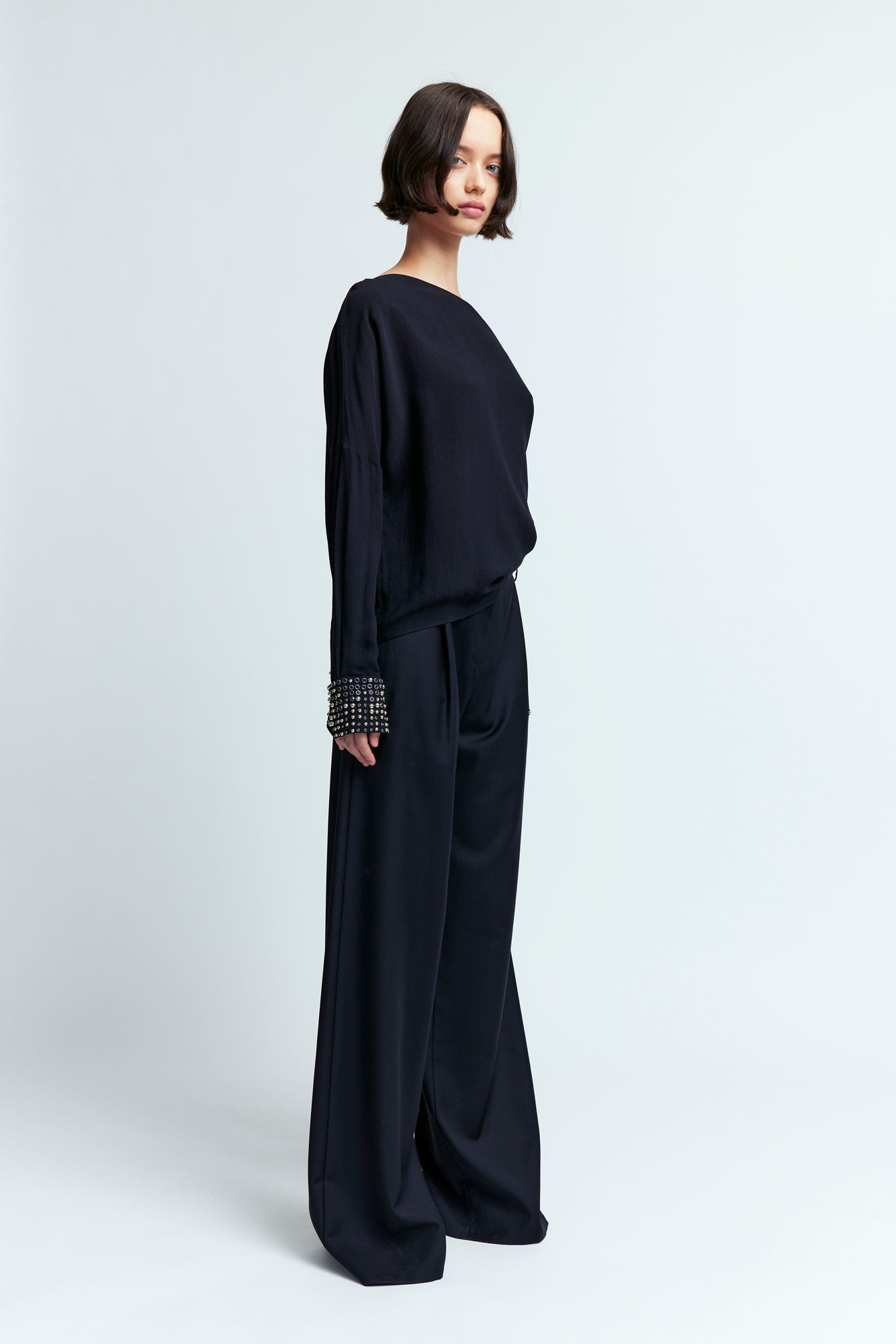 VOLANTE TOP IN CREPE - 4