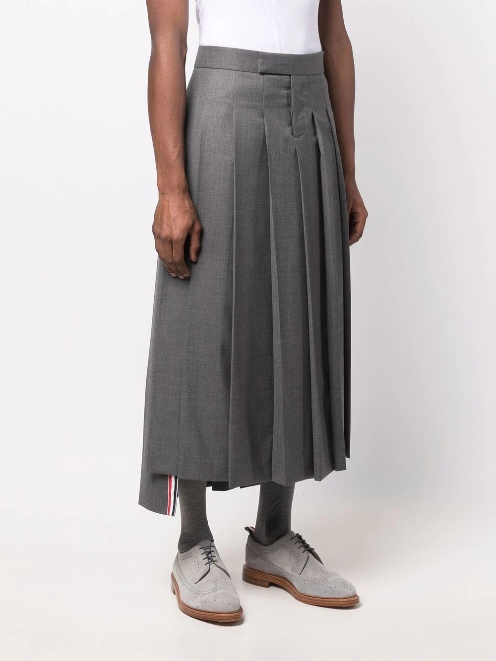 pleated twill skirt - 3