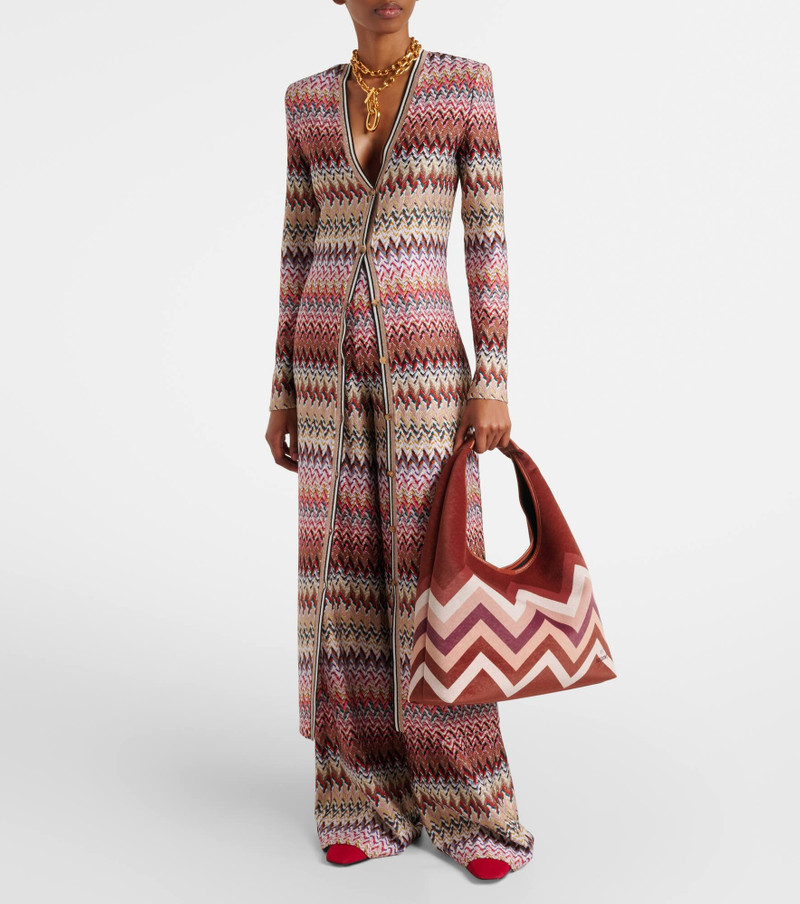 Missoni Zigzag Large leather tote bag outlook