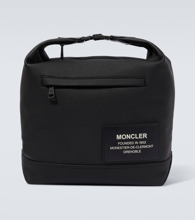 Leather-trimmed tote bag - 1