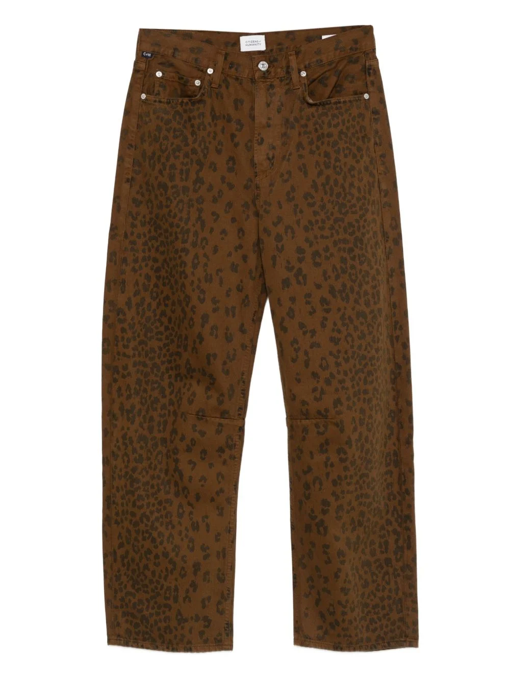 cheetah-print jeans - 1