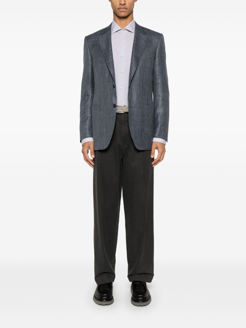 Canali slub-texture blazer outlook