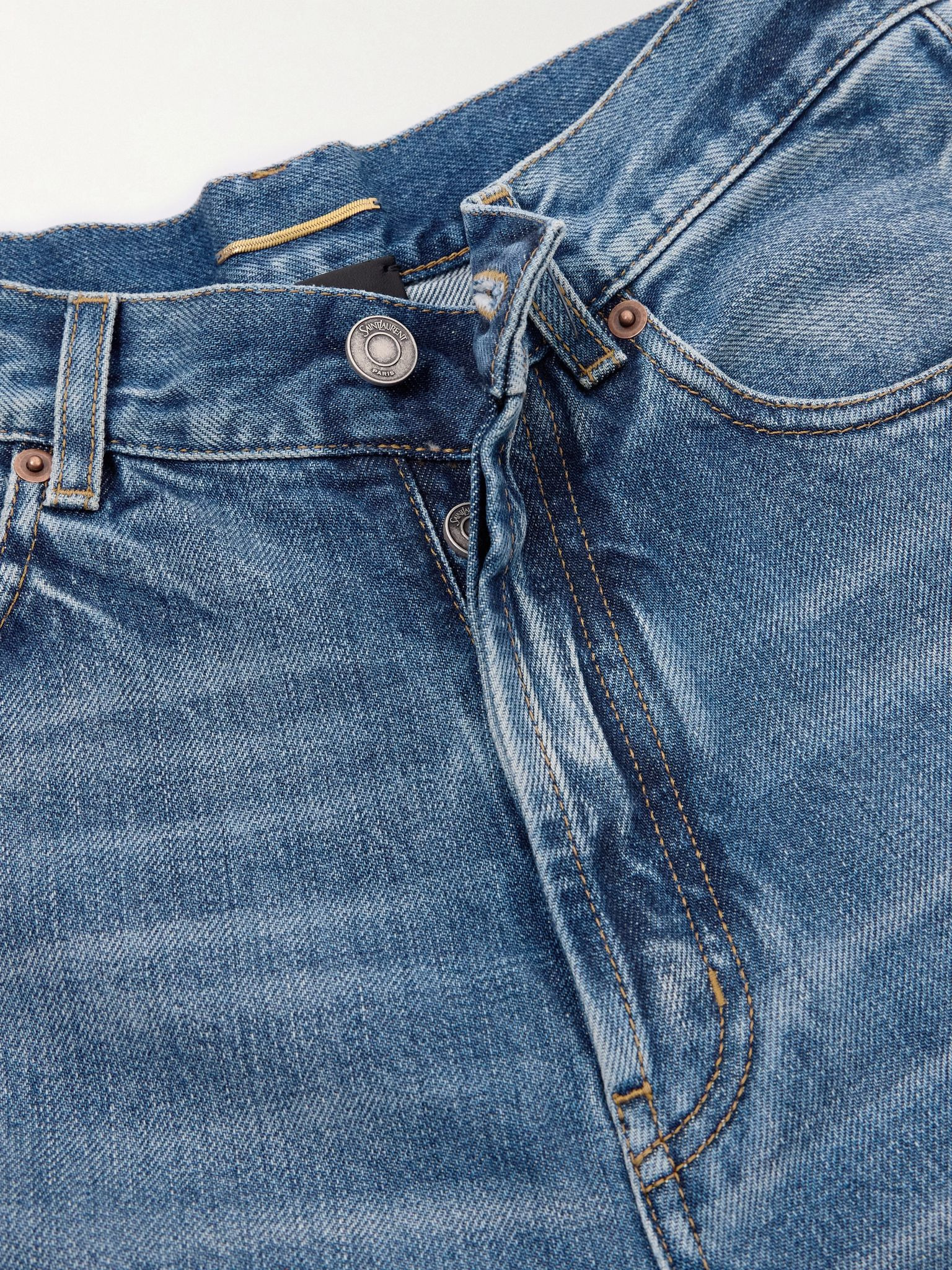 High-rise wide-leg jeans Mid denim - 5