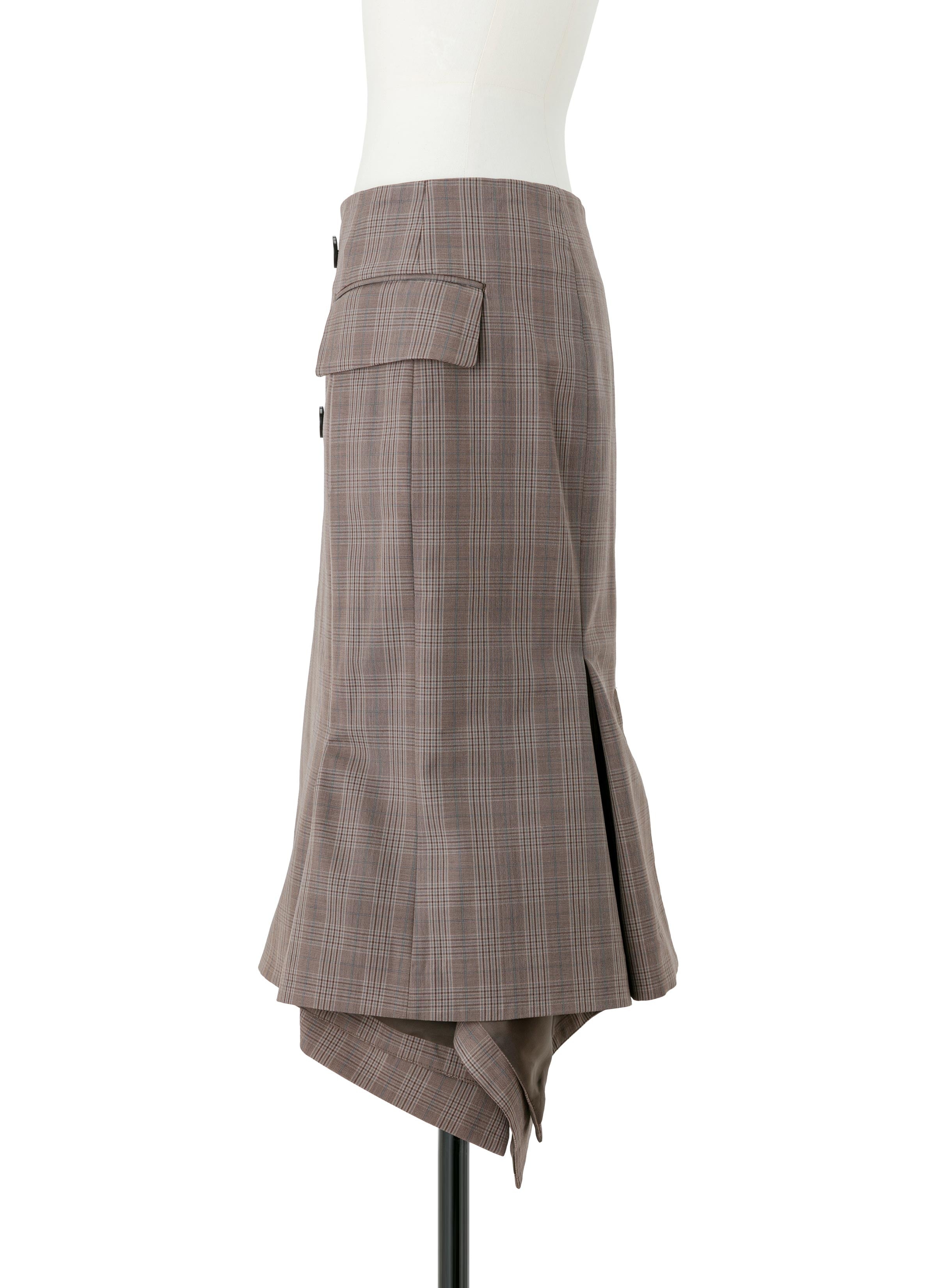 Wool Silk Suiting Skirt - 2