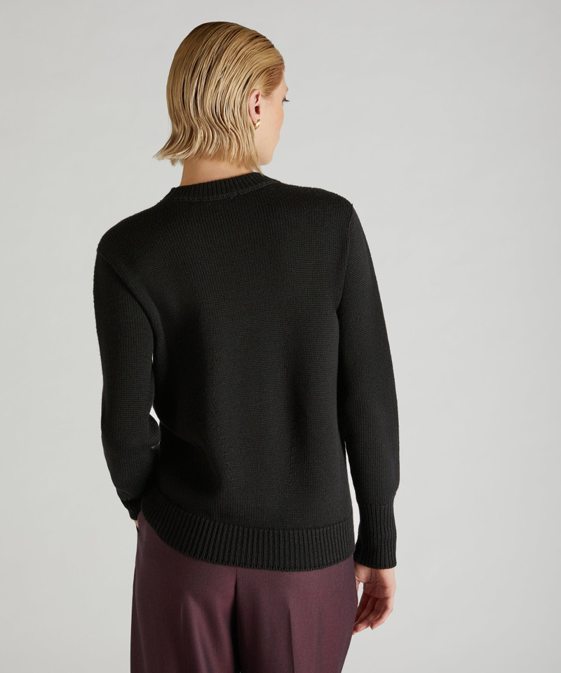 Regular-fit crewneck sweater in certified merino wool 3