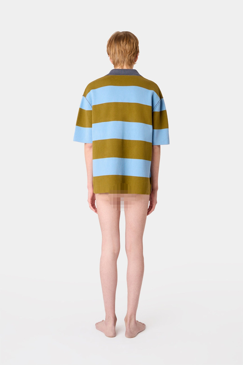 MAGLIAUNITA POLO SHIRT / green & blue stripes 7