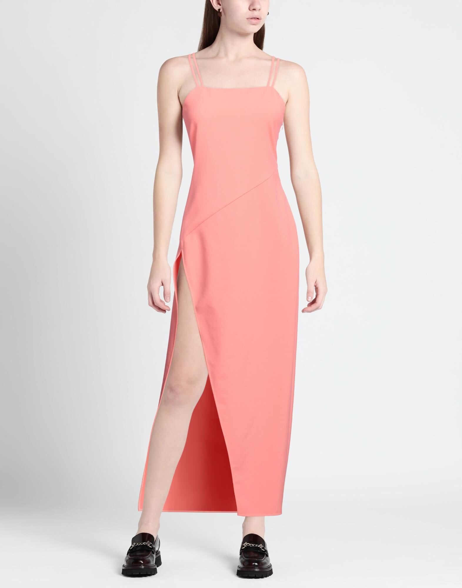 Salmon pink Women's Long Dress - 3