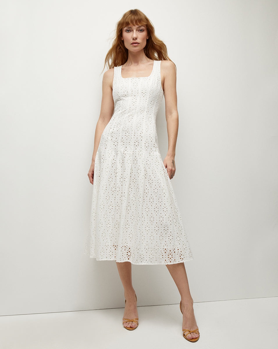 JOLIE COTTON EYELET DRESS - 4