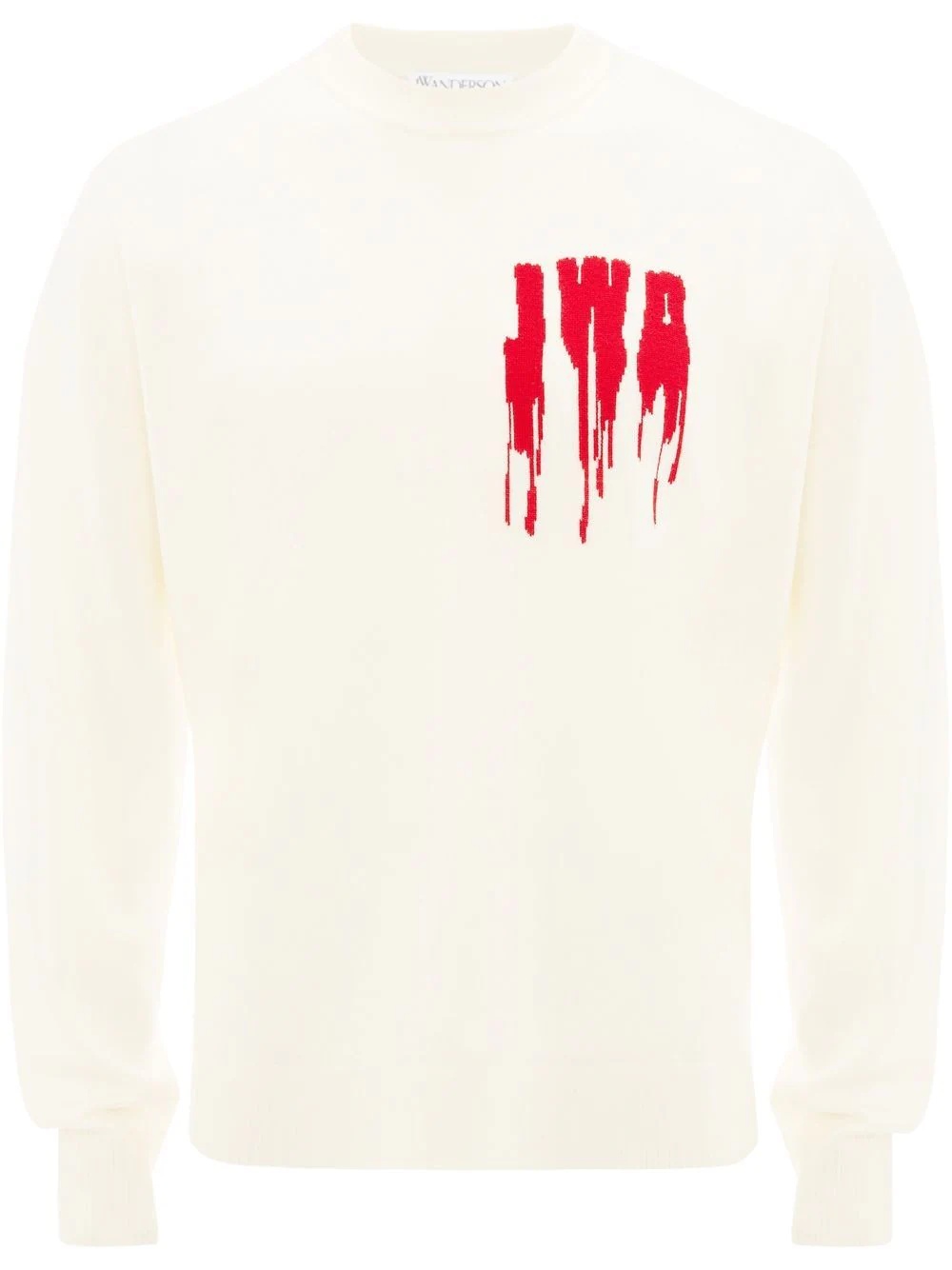 intarsia-knit logo jumper - 1