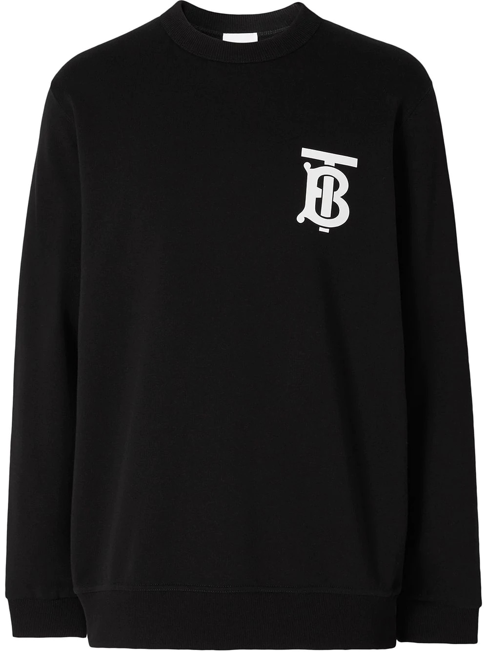 monogram motif crew neck sweatshirt - 1