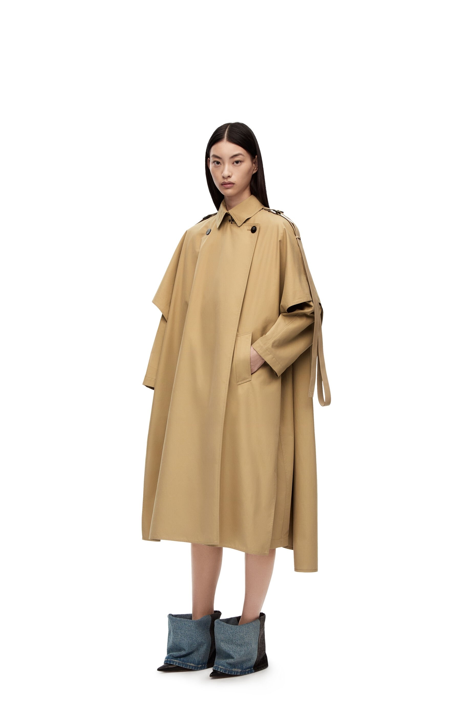 Cape coat in cotton - 2