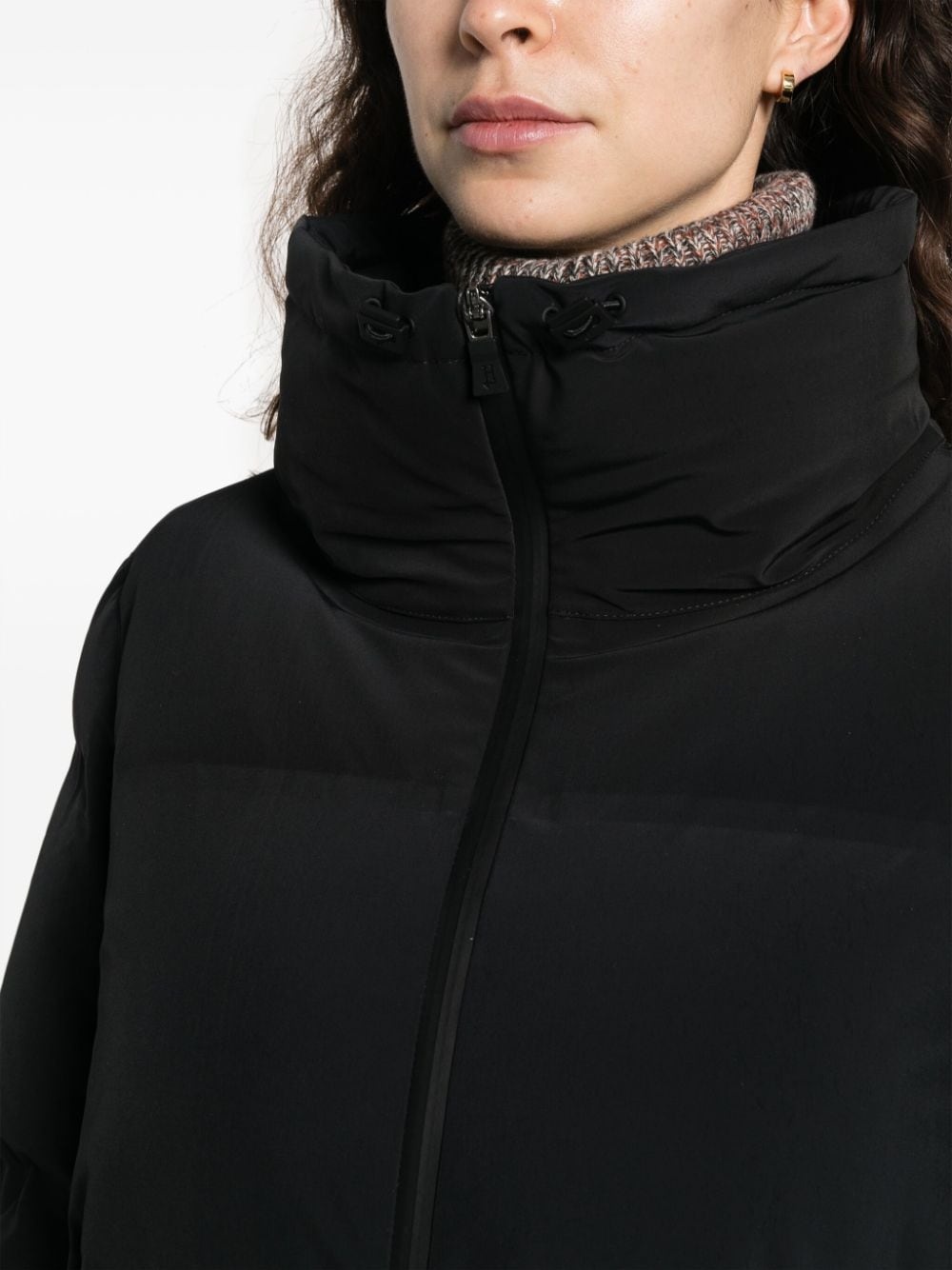 zip-up padded coat - 10