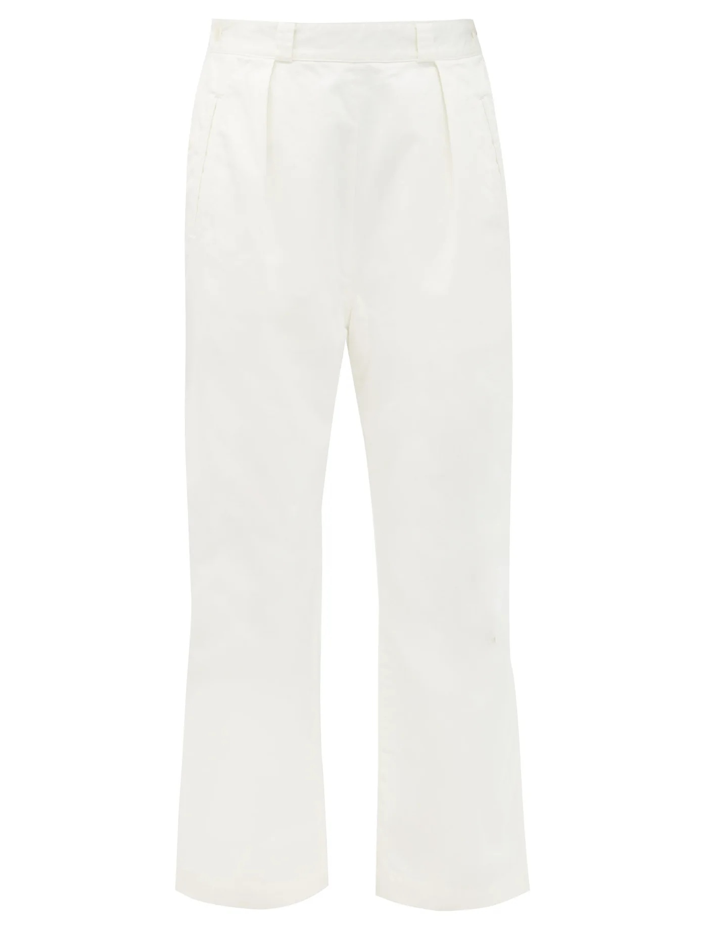 Sulphur flared cotton-twill trousers - 1