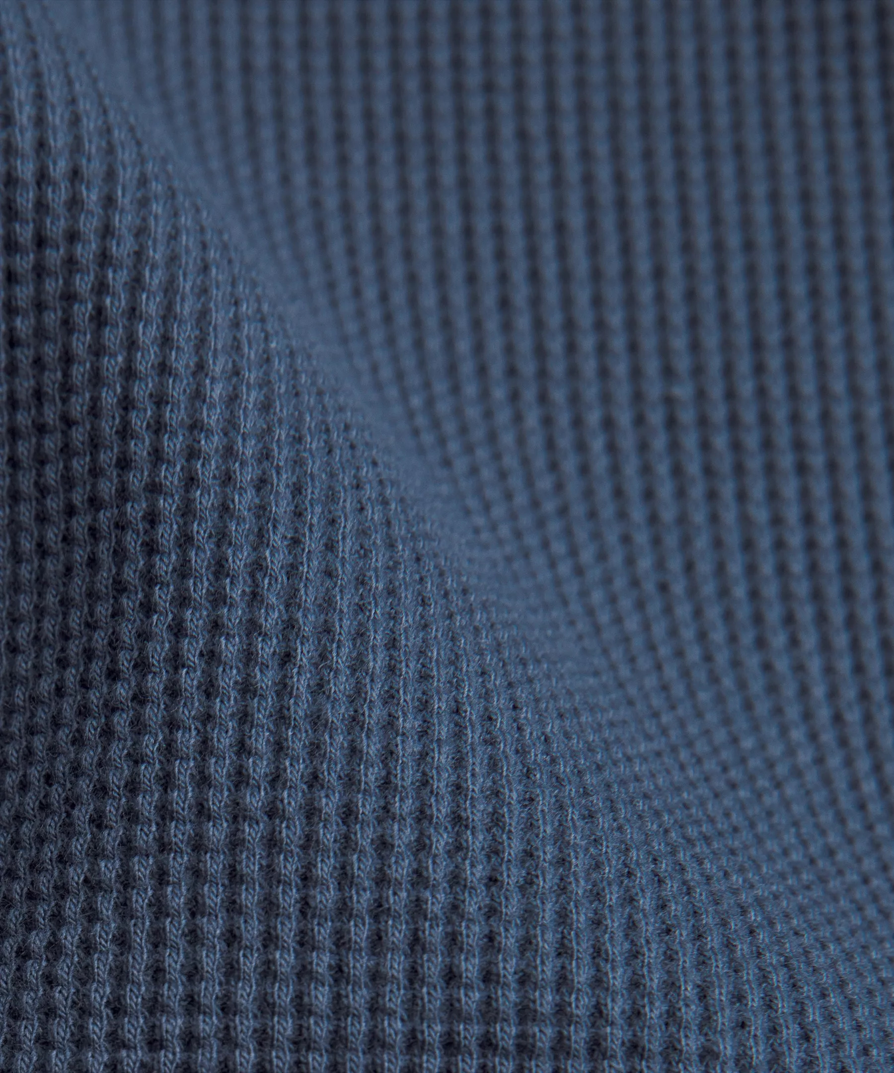 Cotton-Blend Waffle Knit Long-Sleeve Shirt - 6