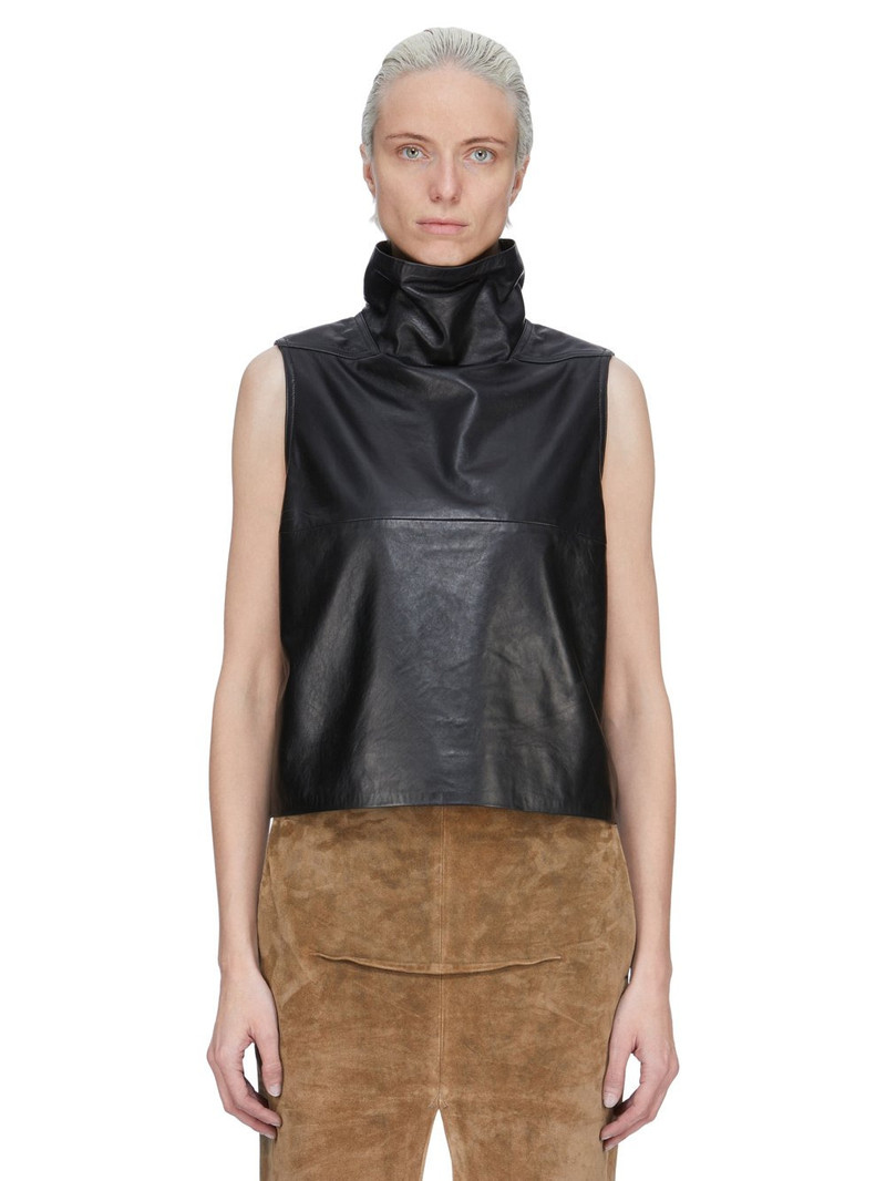 zip-up collar top - 1