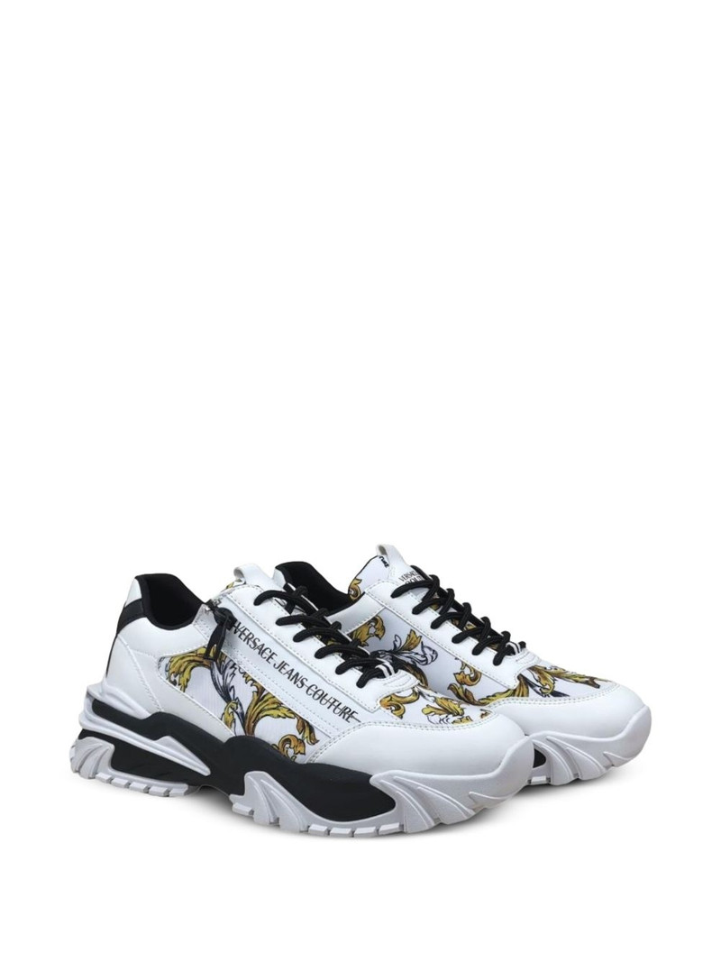 VERSACE JEANS COUTURE Barocco-print sneakers outlook