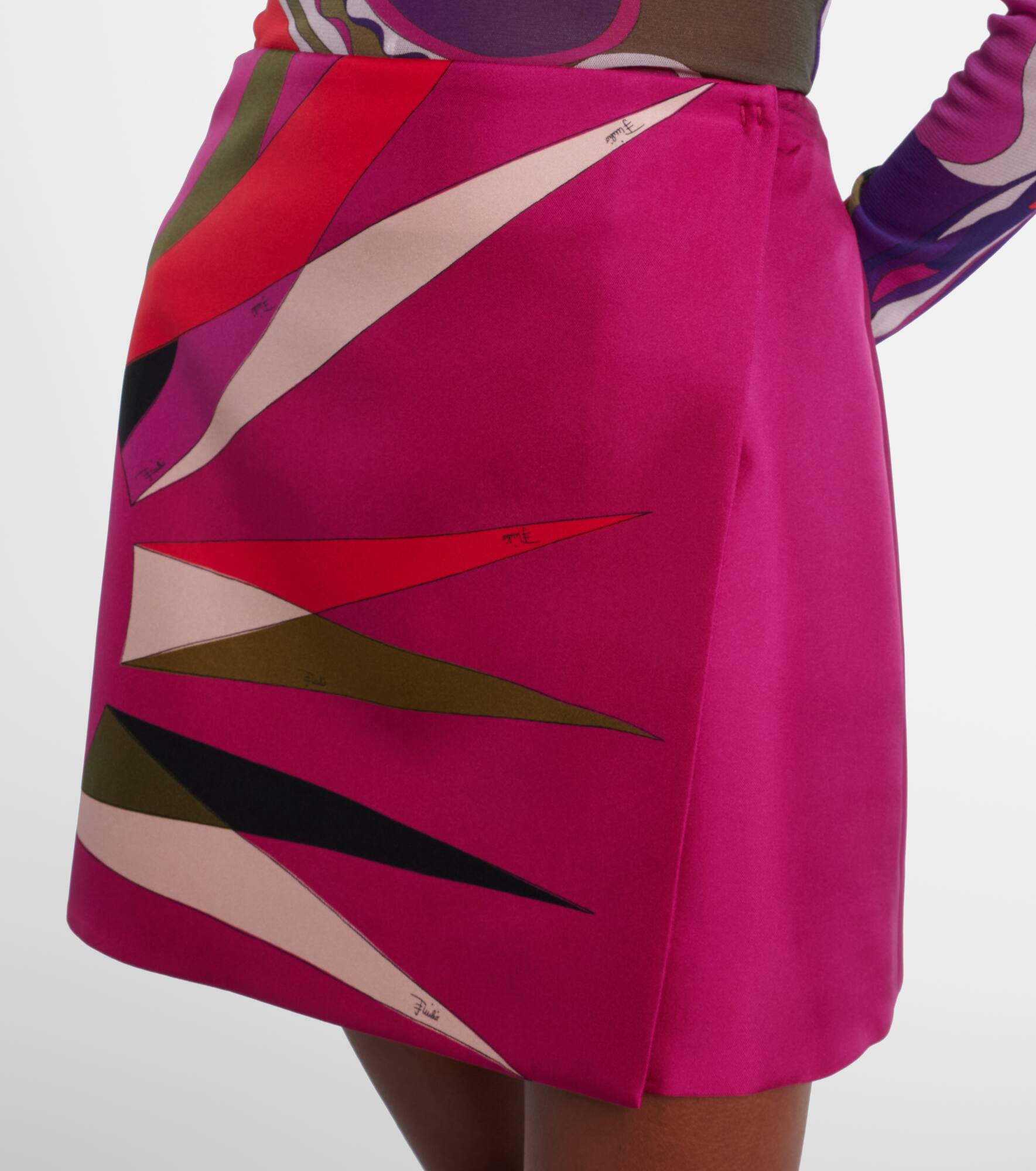 Stella silk wrap skirt - 4