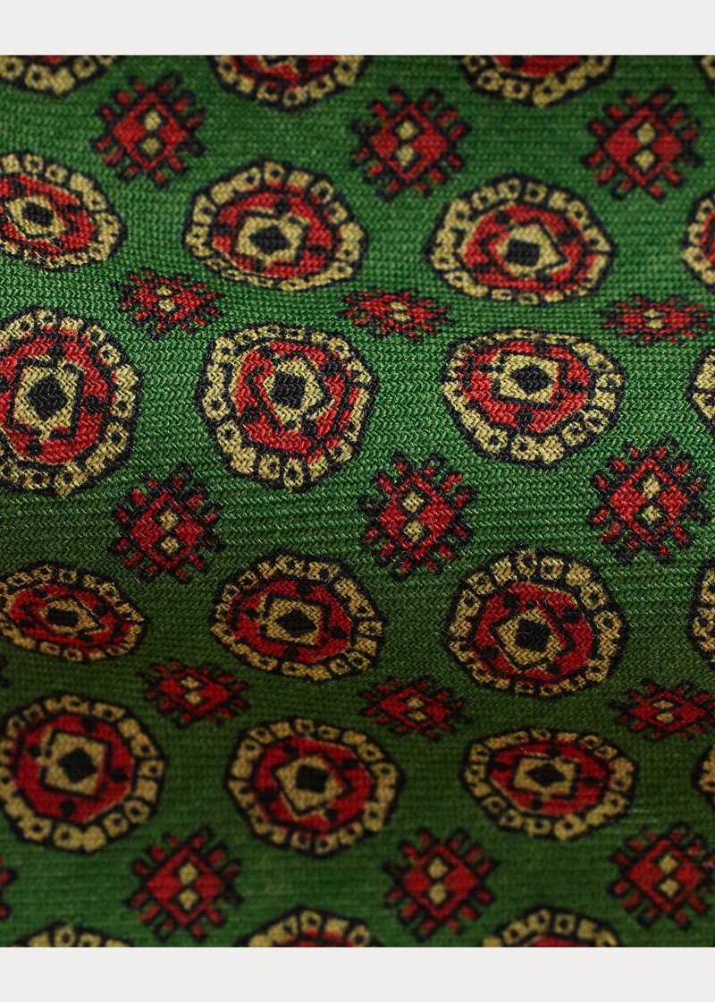 Handmade Print Wool Challis Tie 3