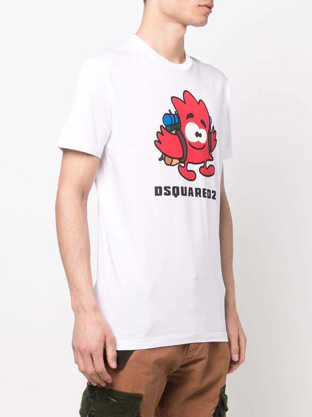 cartoon logo-print T-shirt - 3