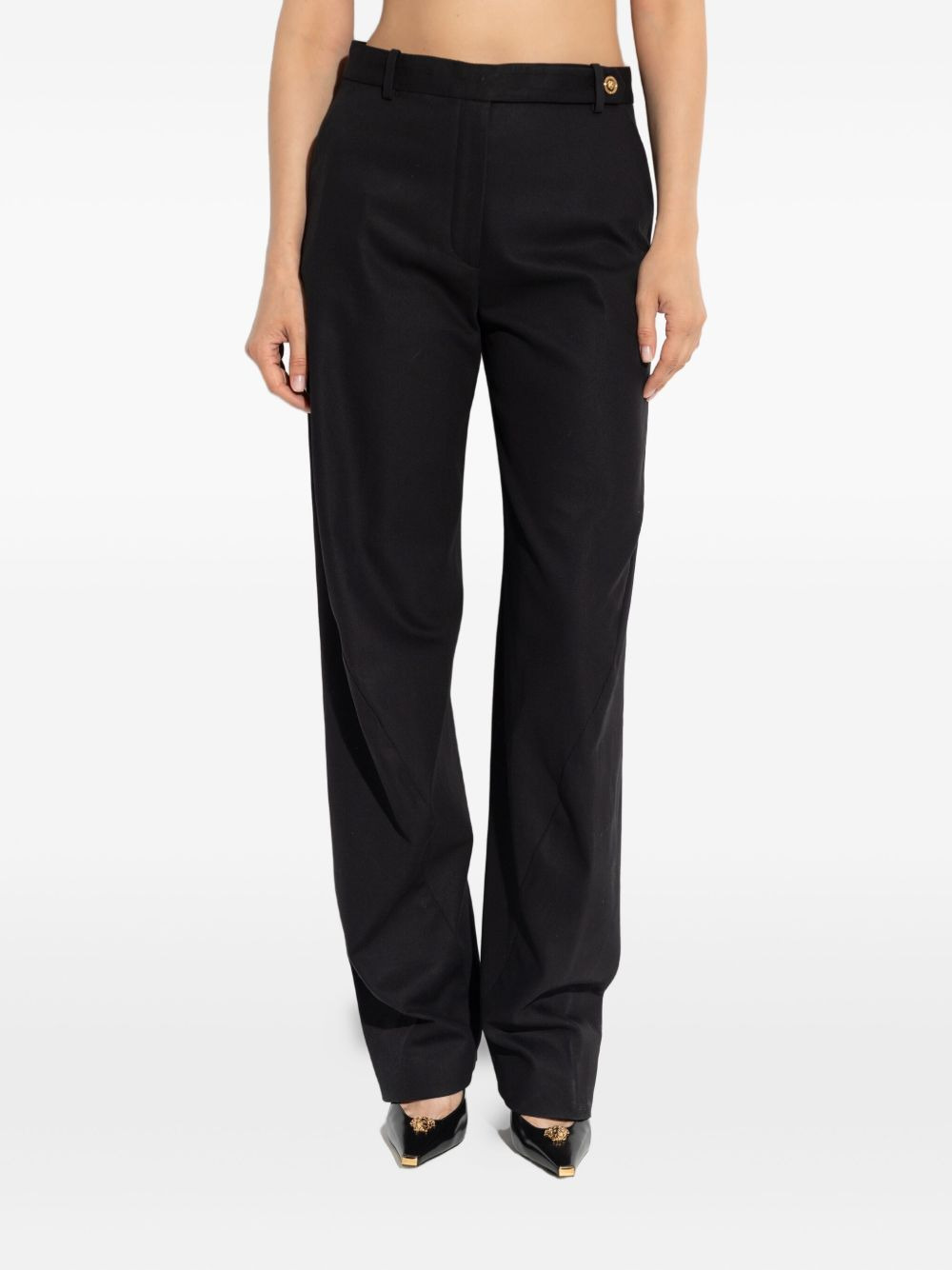 Medusa-button panel trousers - 3