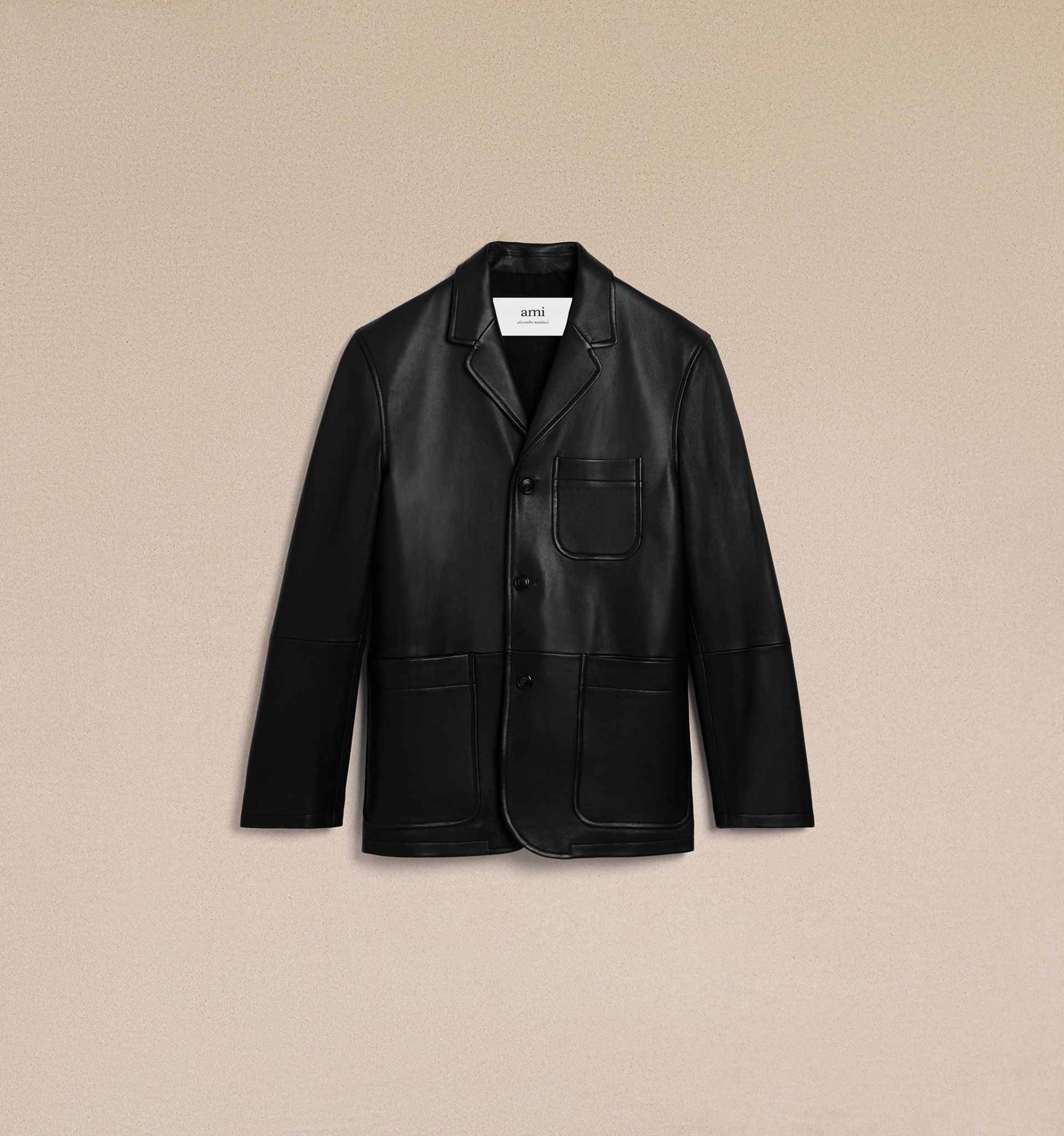 Leather Three Buttons Jackets - 3